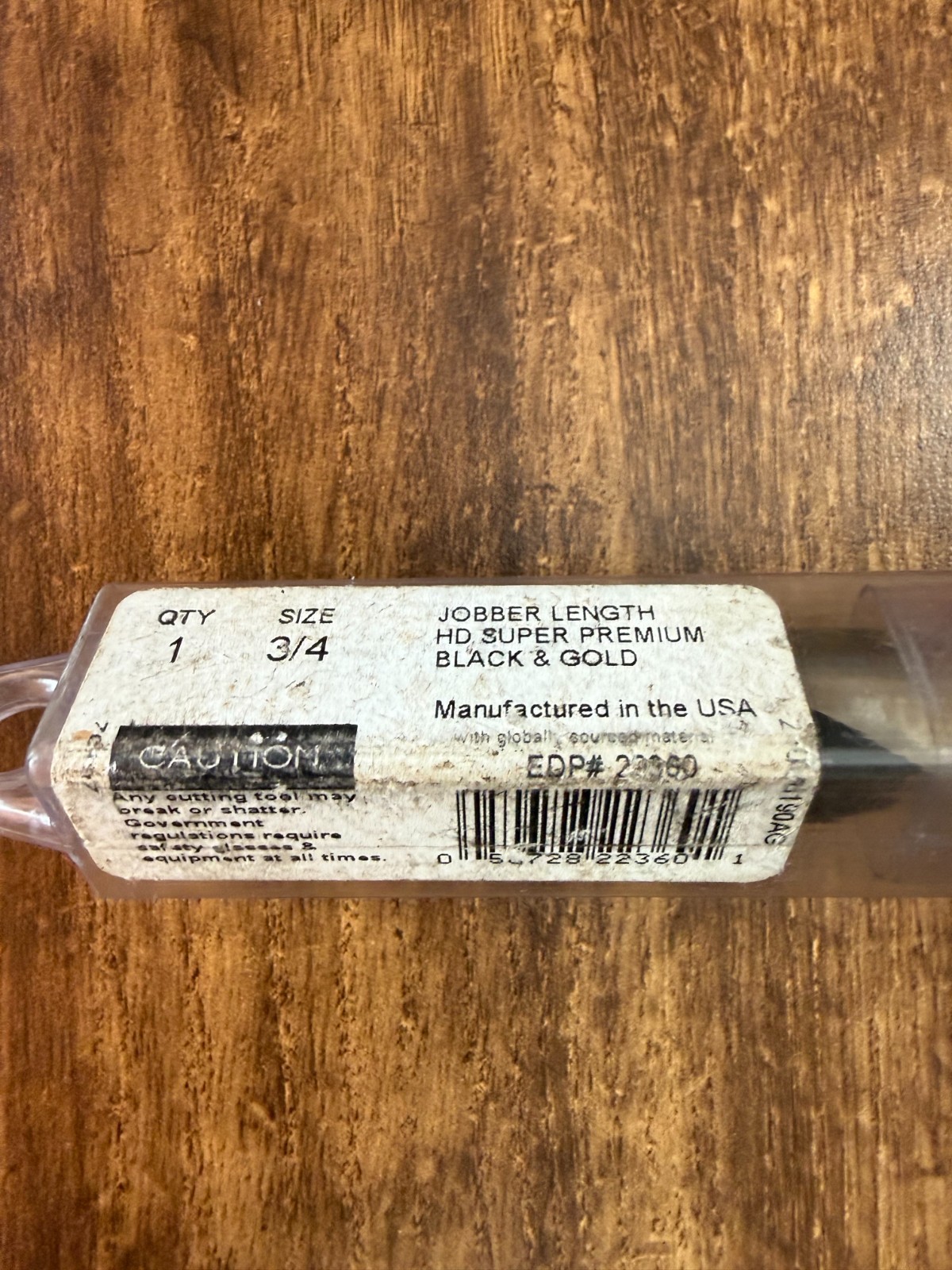Industrial Metal Drill Bit; 3/4 Inch Drive; Will Not Fit 1/2 Inch Chuck