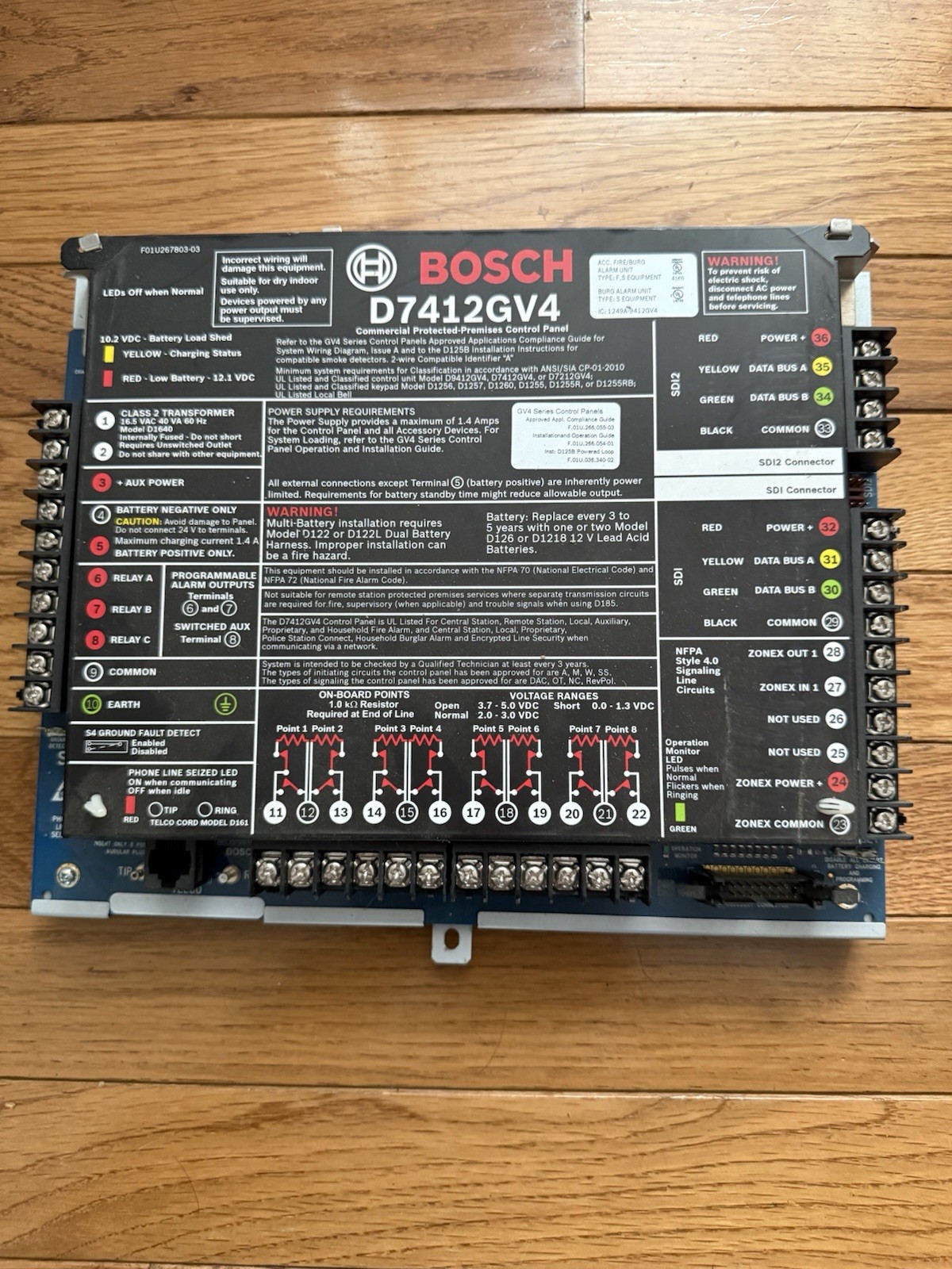 BOSCH D7412GV4 Commercial Protected-Premises Control Panel