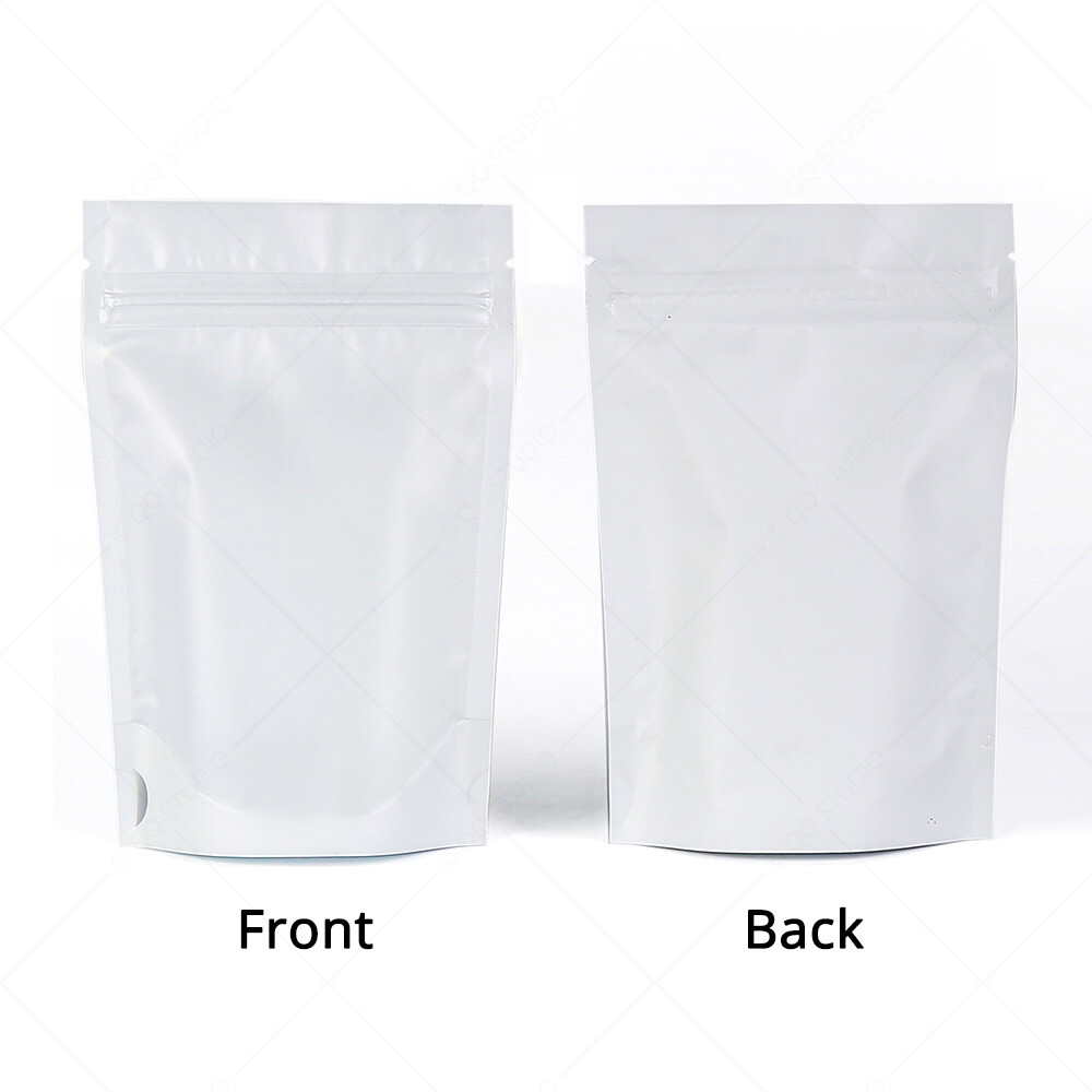 Multi-Color & Size Matte Clear Mylar Stand up Zip Lock Bag Pouch w/ Tear Notch