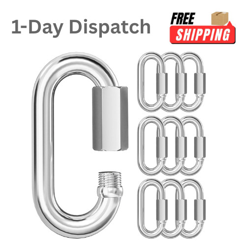 10PCS M5 3/16 Quick Link Chain Connector 304 Stainless Steel 650LB