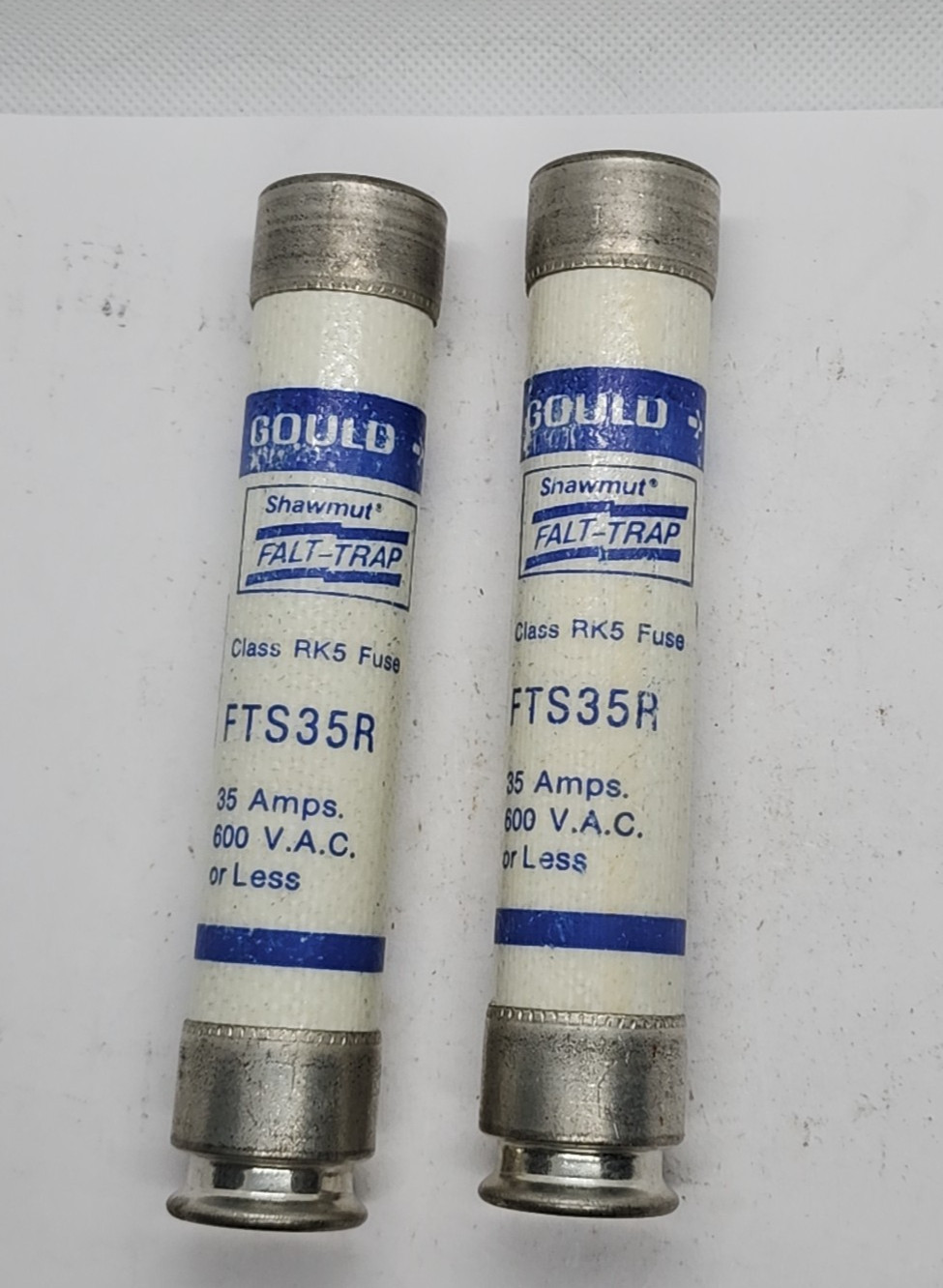 2x SHAWMUT GOULD FTS35R 600VAC 35A ONE TIME FUSE [2WS1-2]