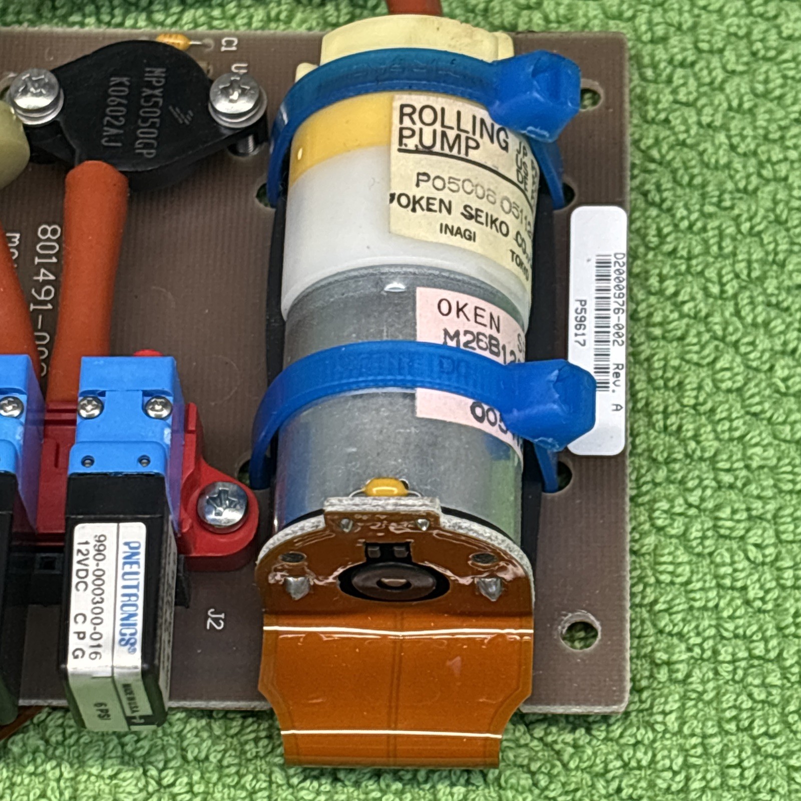 GE Healthcare Dash 4000 Patient Monitor NBP Pump Assy 801491-002