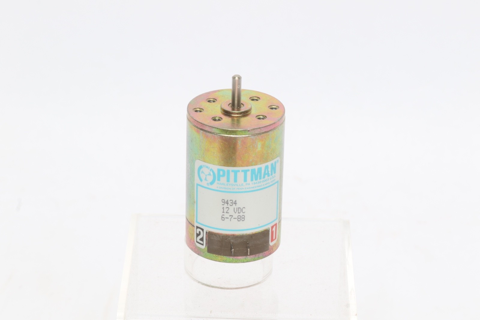 PITTMAN 9434 12 VOLT DC MOTOR, BALL BEARINGS, BRAND NEW, NOS, MADE IN USA