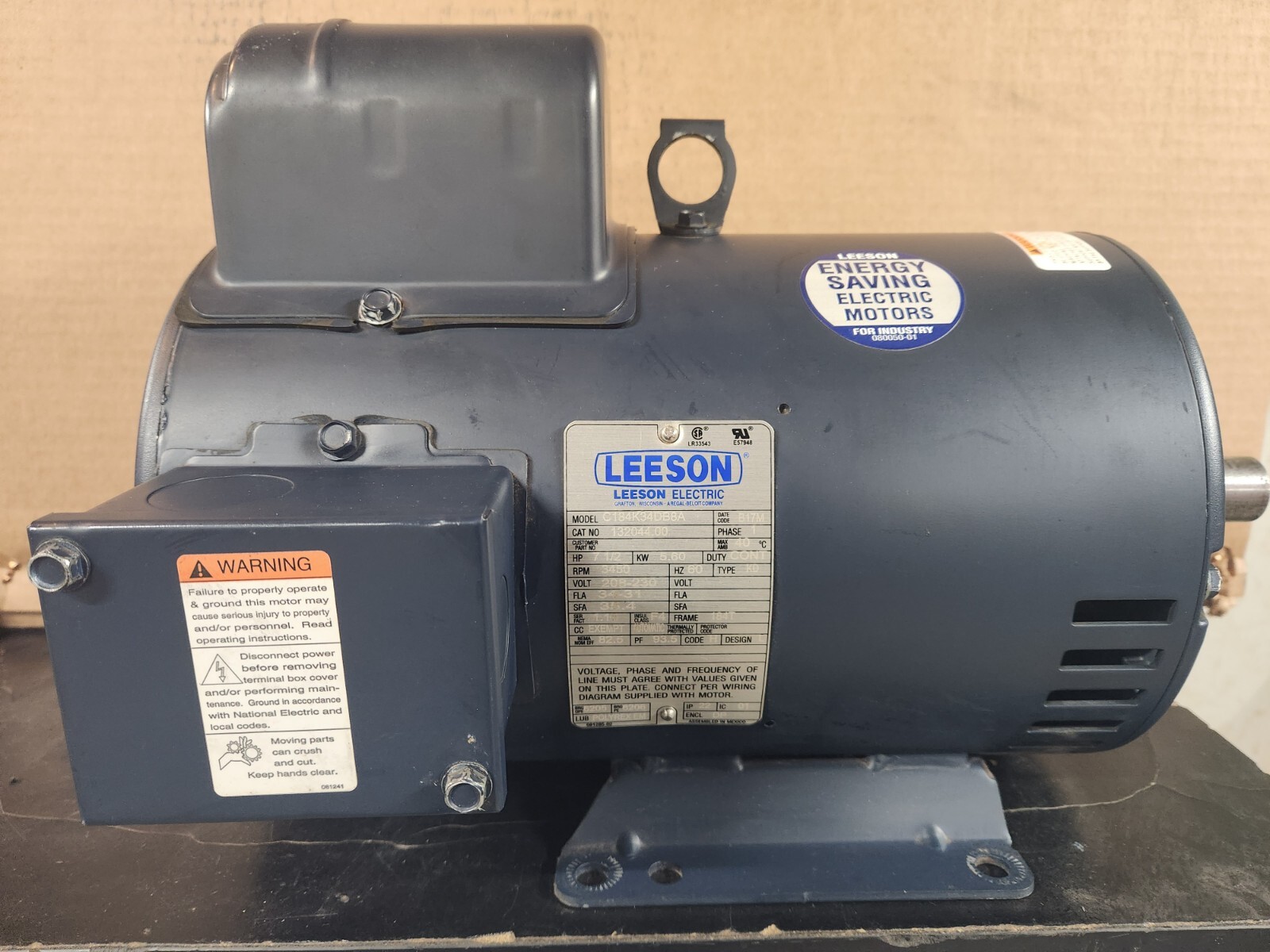 LEESON 132044 7.5HP Electric Motor NEW