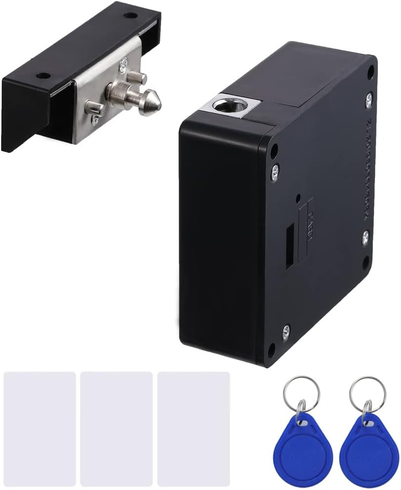 RFID Lock Electronic Cabinet Lock with USB Cable – Hidden DIY Lock for Wooden Ca