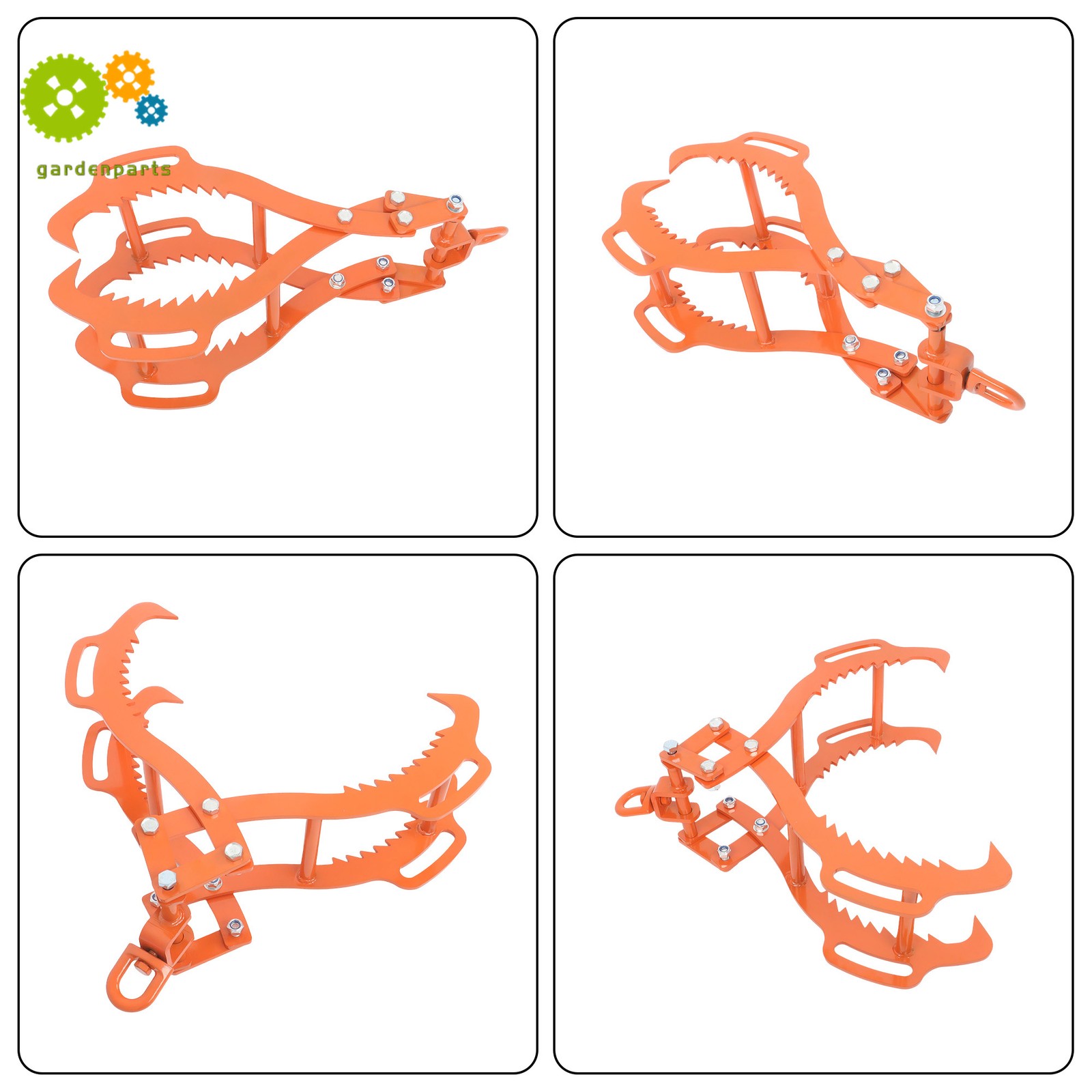 Heavy 4-Claw Log Tongs 28″ – Steel Timber Grapple Grabber For Lifting & Felling