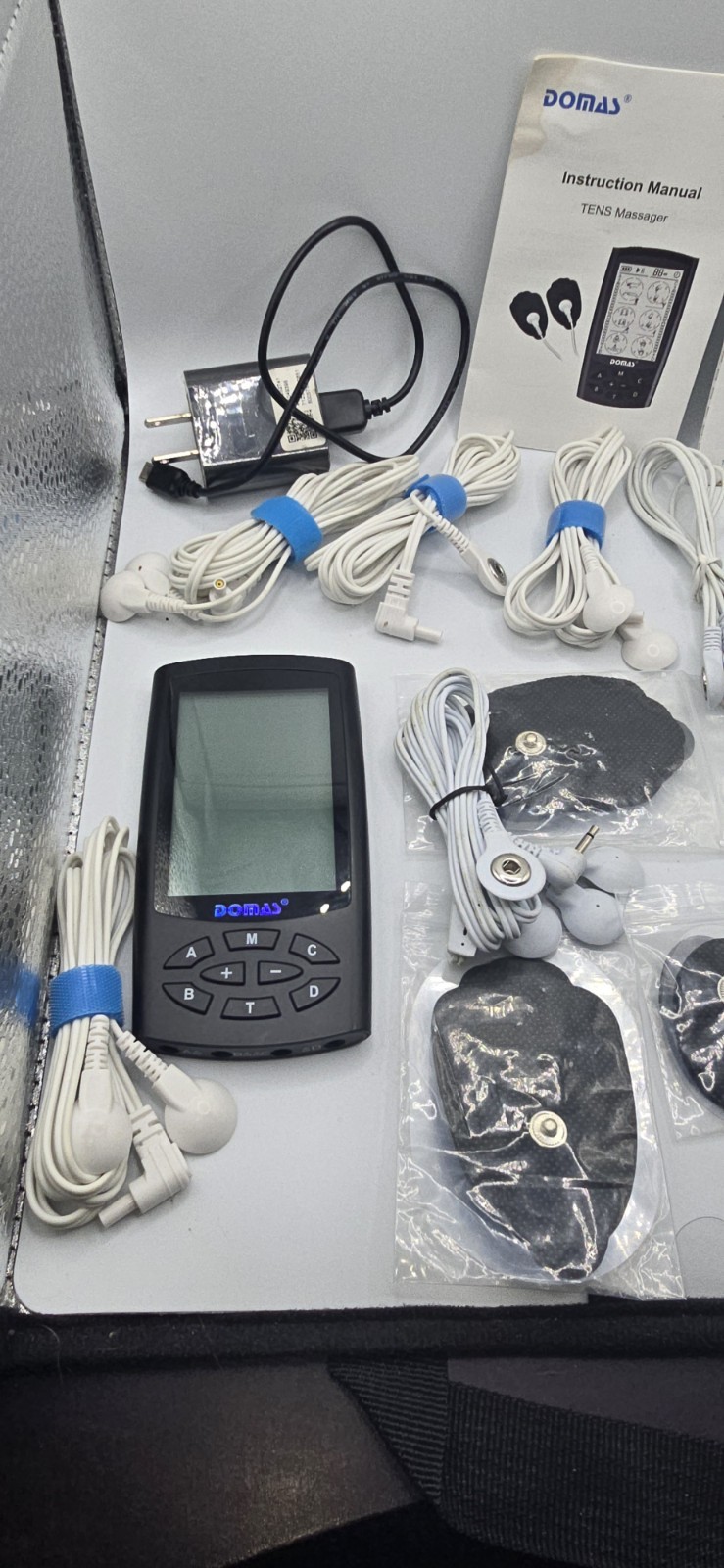DOMAS TENS Unit Handheld with Electrodes and Accessories Physical Medicine