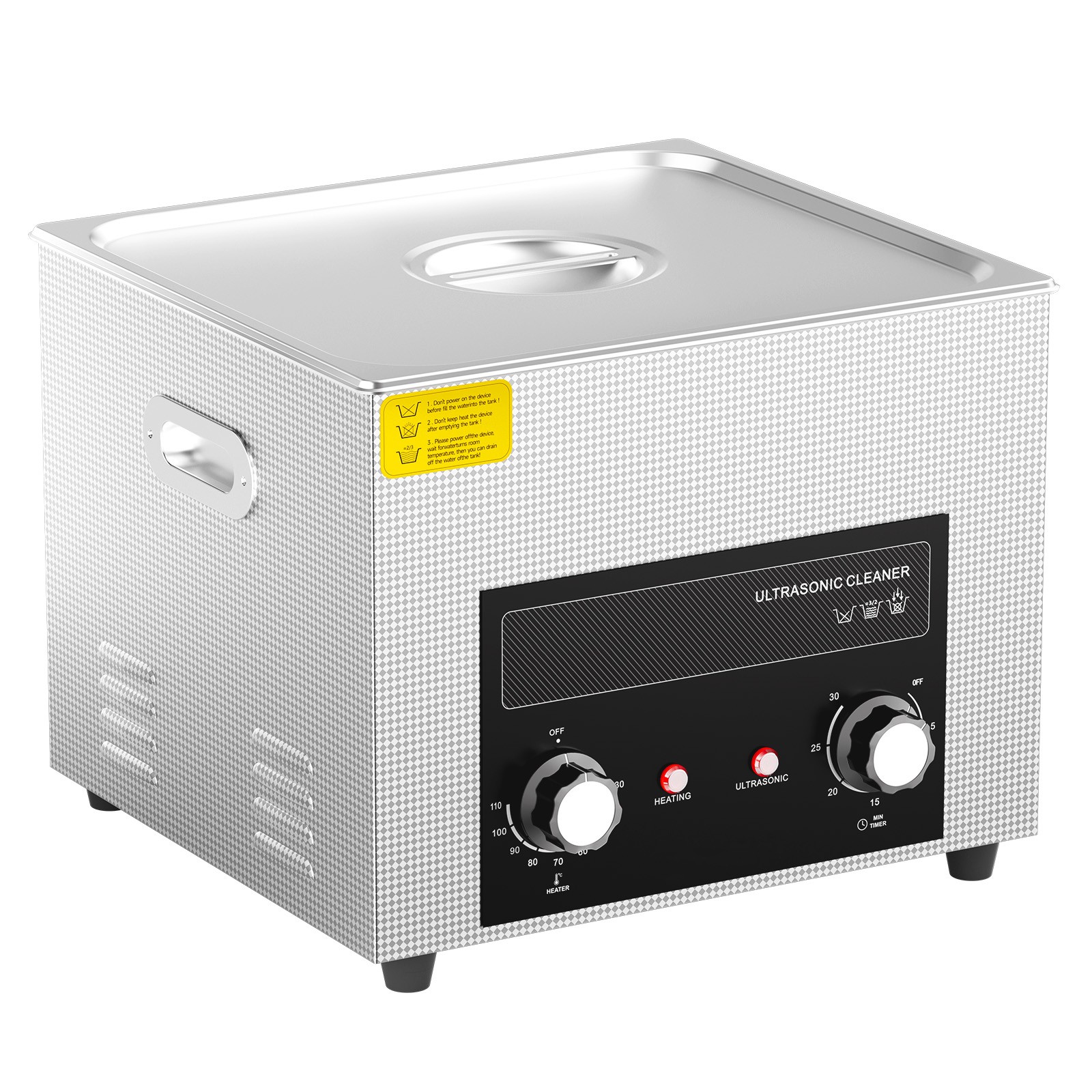 VEVOR 15L Ultrasonic Cleaner with Heater Timer & Basket Digital Sonic Machine