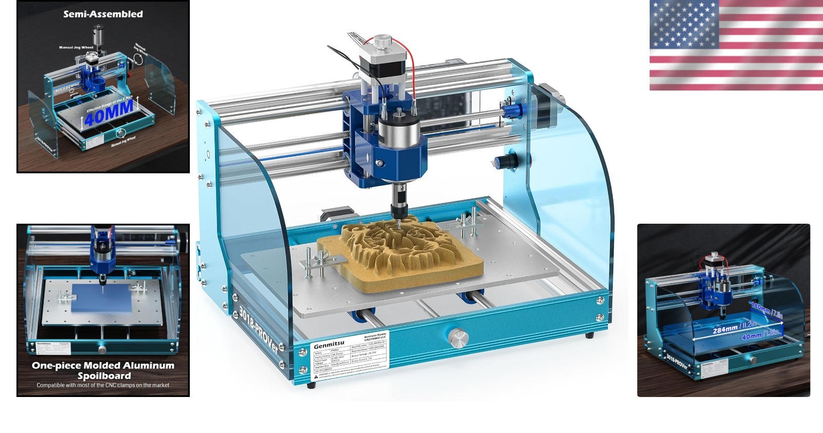 Compact and Powerful Genmitsu 3018-PROVer V2 CNC Router for Art & Small Business
