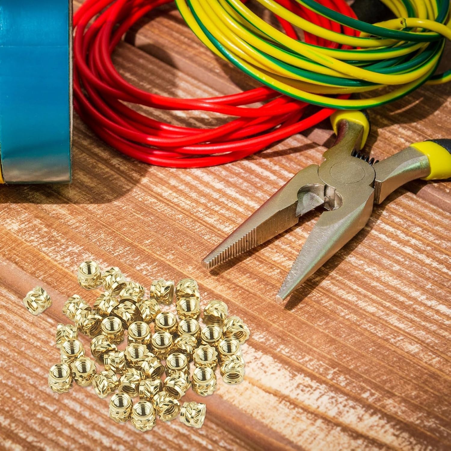 100 Pcs M3 Threaded Insert M3 X 4mm X 5mm Heat Set Inserts Brass Nuts Plastic