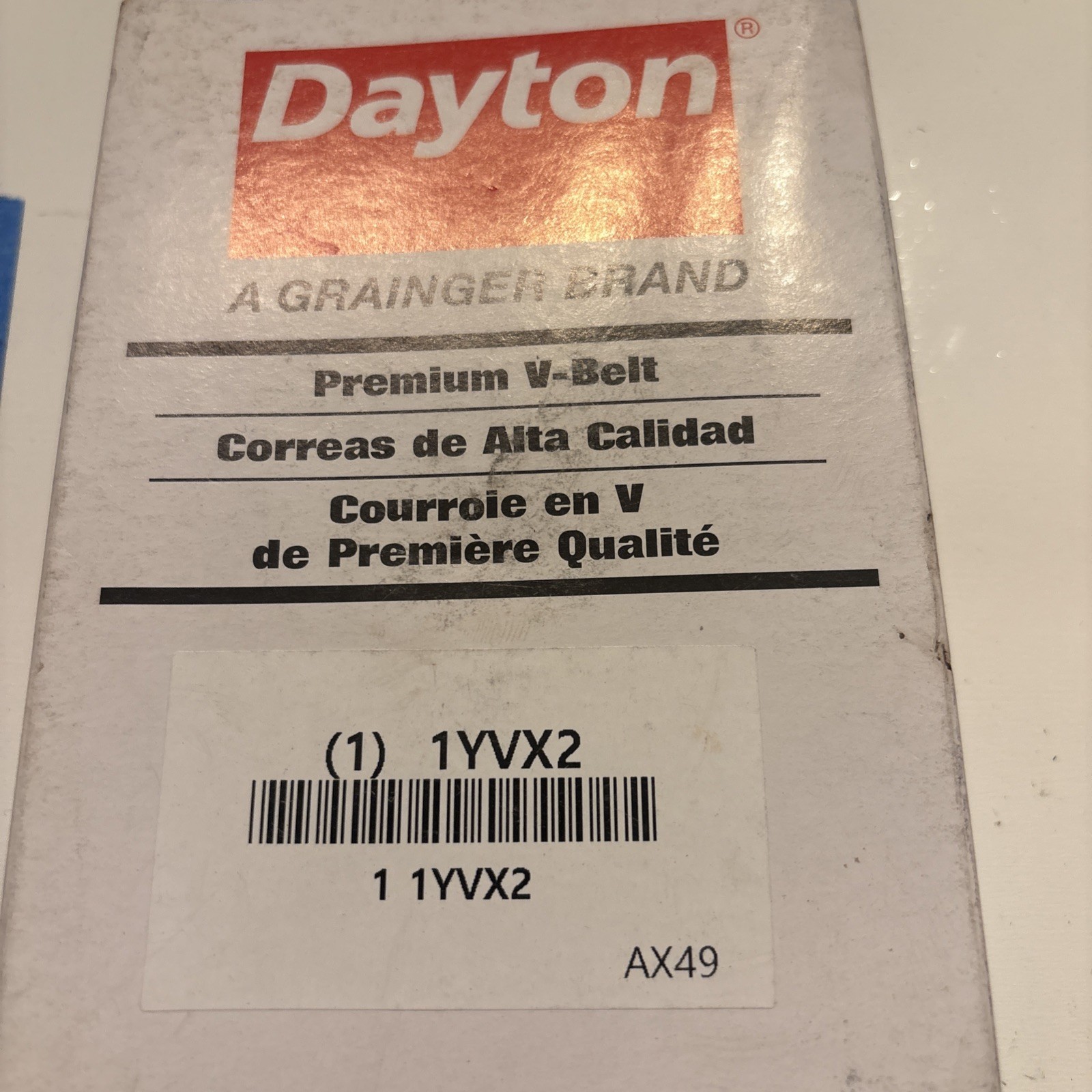 Dayton 1YVX2 – AX49 Premium Cogged V-Belt For Various Industrial Applications