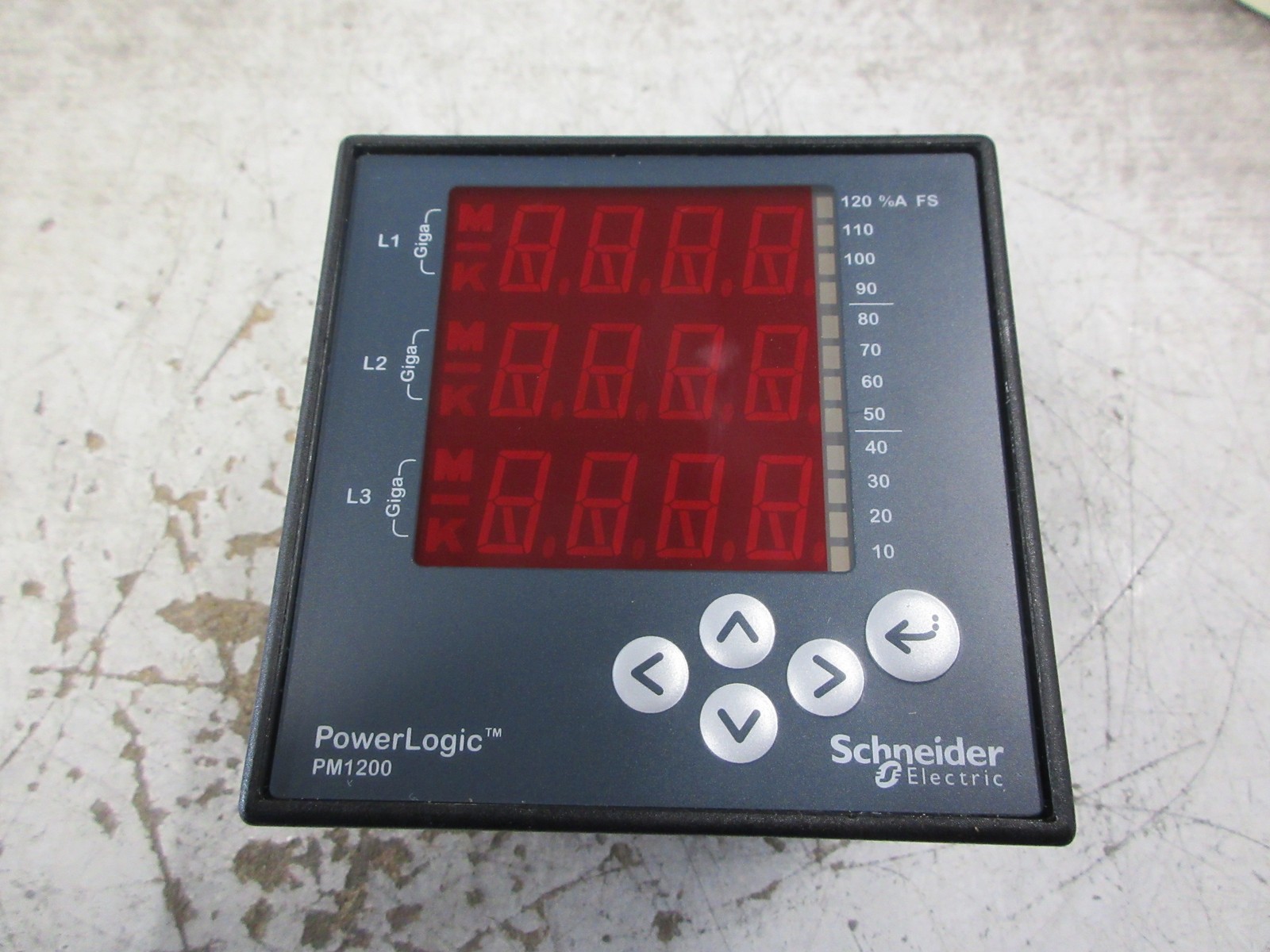 Schneider Electric PowerLogic Panel Meter PM1200 Ver: 03.05.01 44-277VAC Used