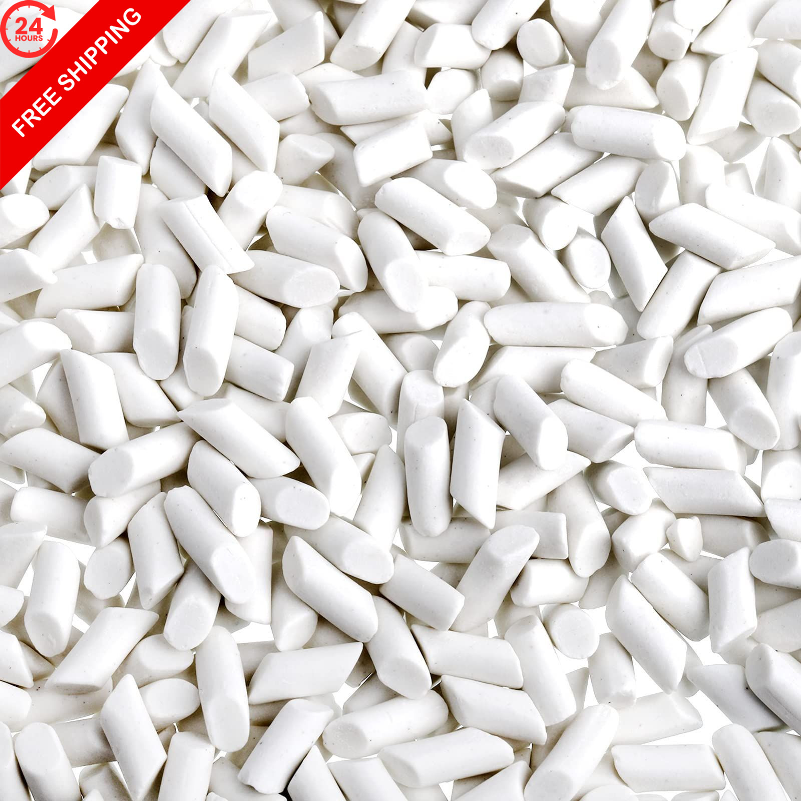 Hiceeden 8 Pounds Rock Tumbling Filler Media, 1/5″ x 2/5″ x 2/5″, White