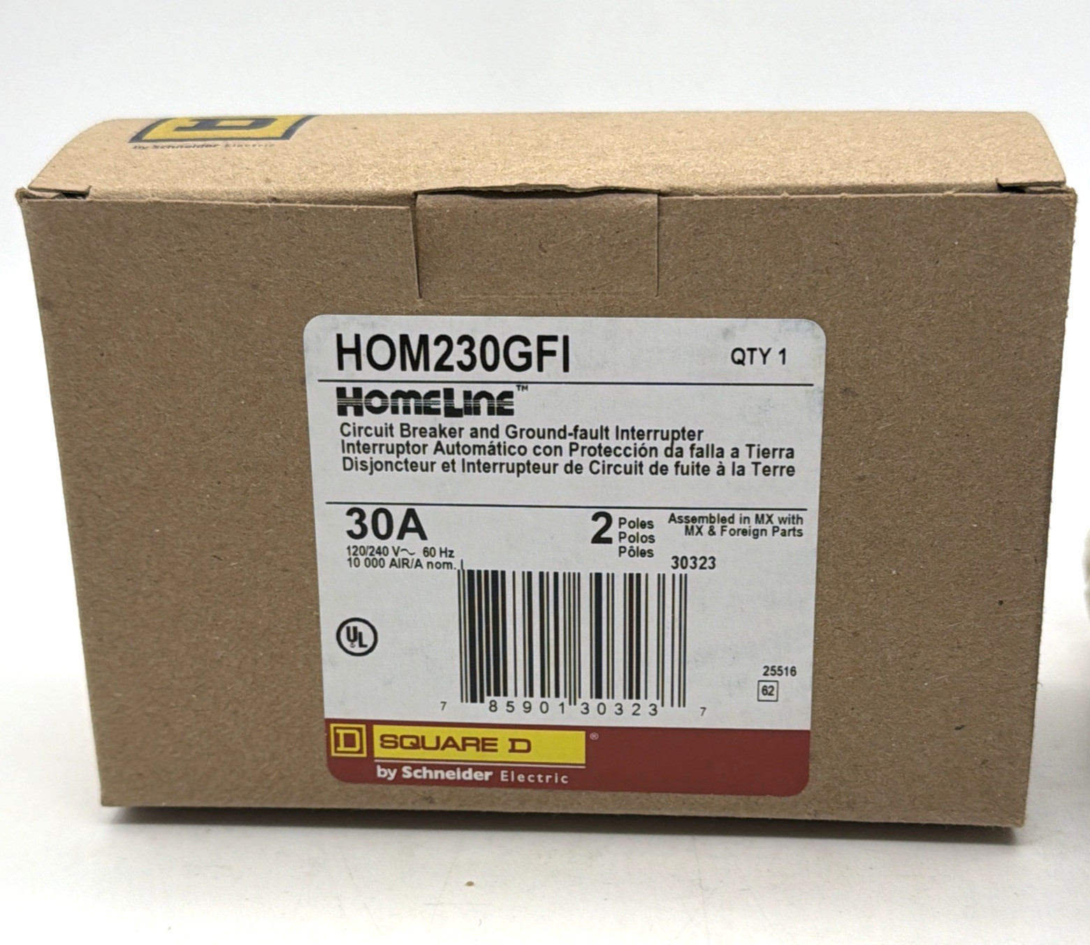 🔥 Square D Homeline HOM230GFI HOM230GFIC 30A 2-Pole GFCI Ground Fault 120/240V