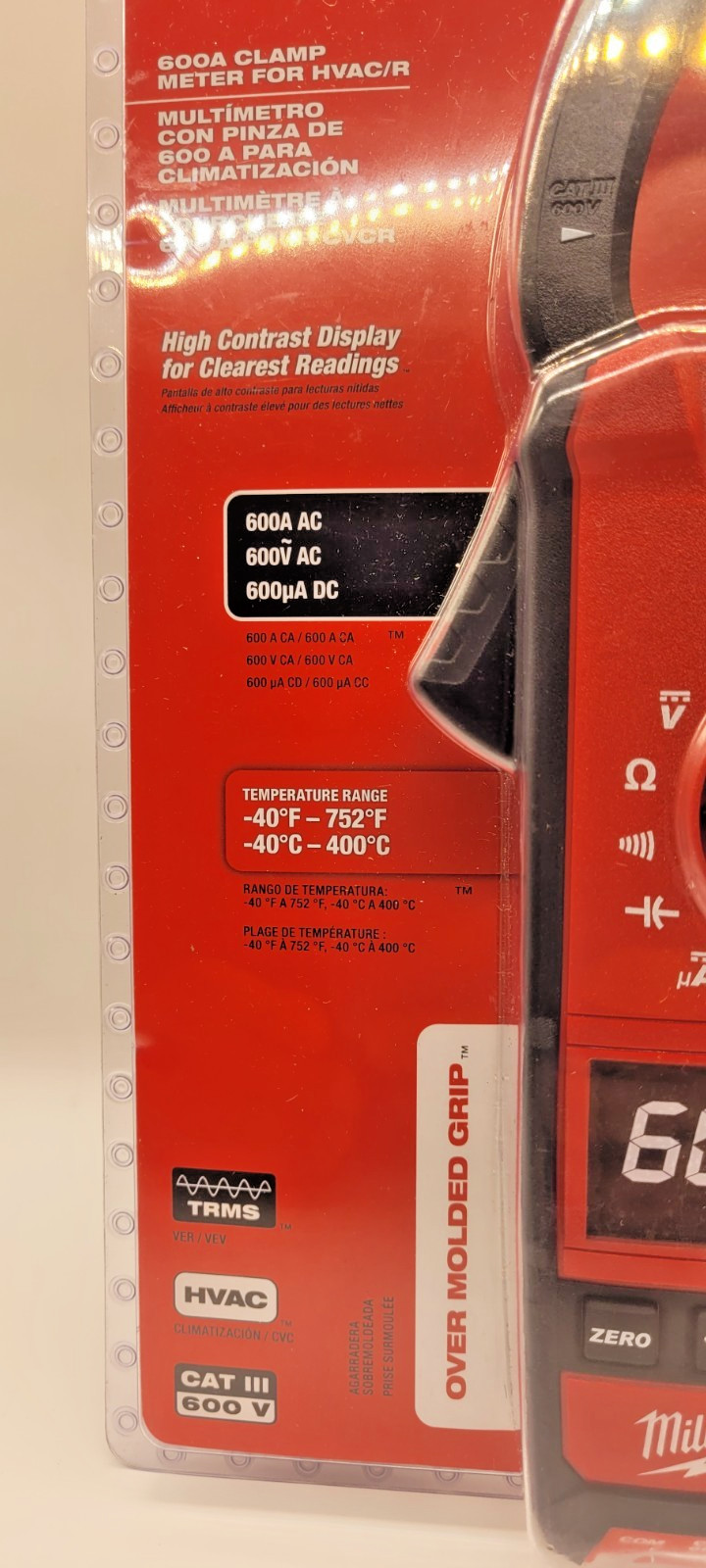 Milwaukee 2236-20 Clamp Meter for HVAC/R – Red