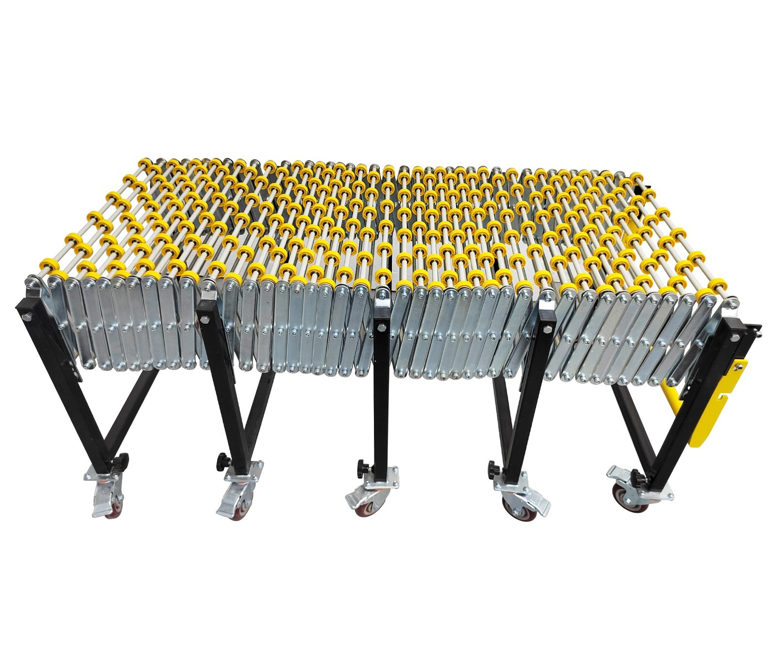 Folding Conveyor 5.1-19.66ft Length Unpowered Roller Conveyors 23.6″ Width