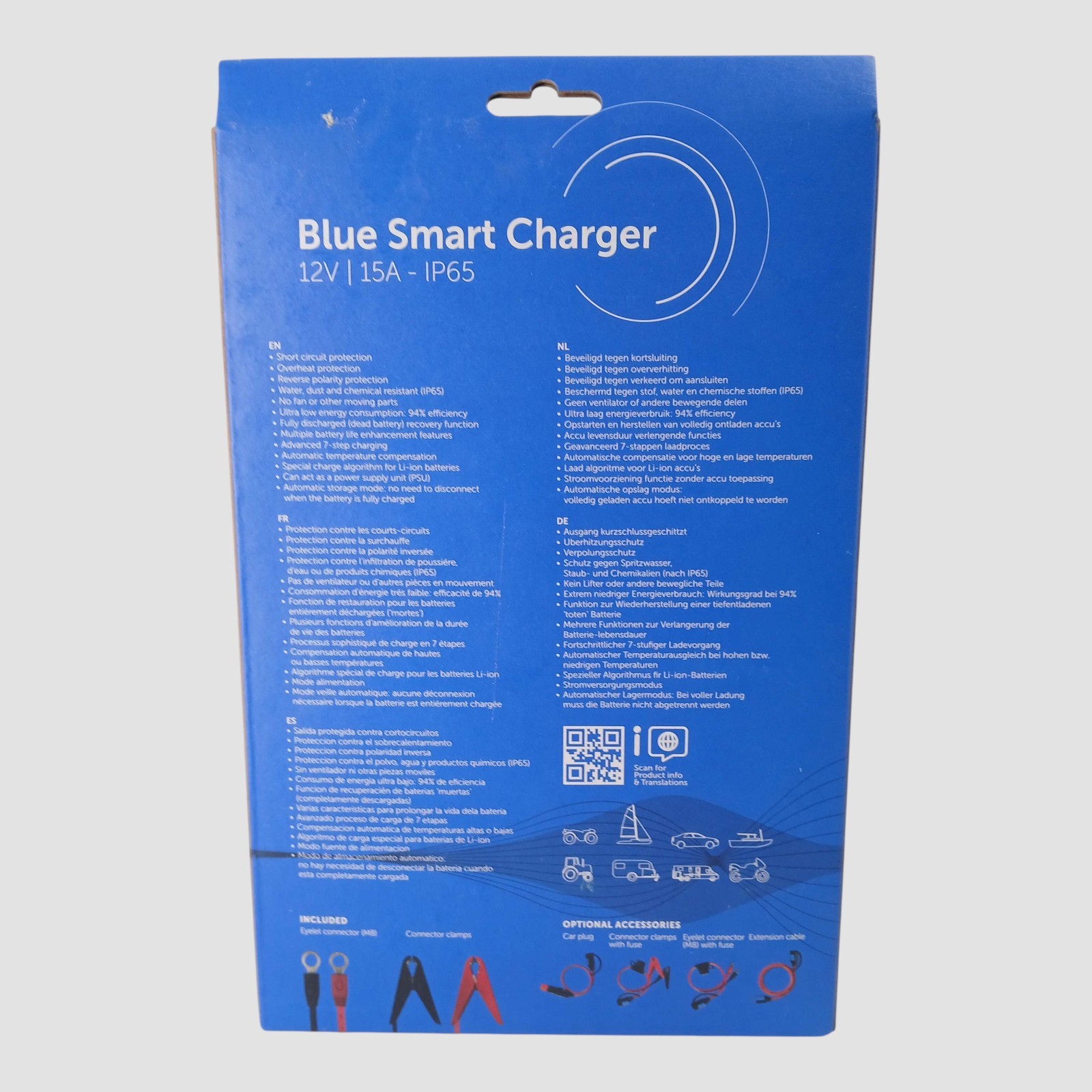 Victron Energy Blue Smart IP65 12V/15A 120V Professional Smart Battery Charger