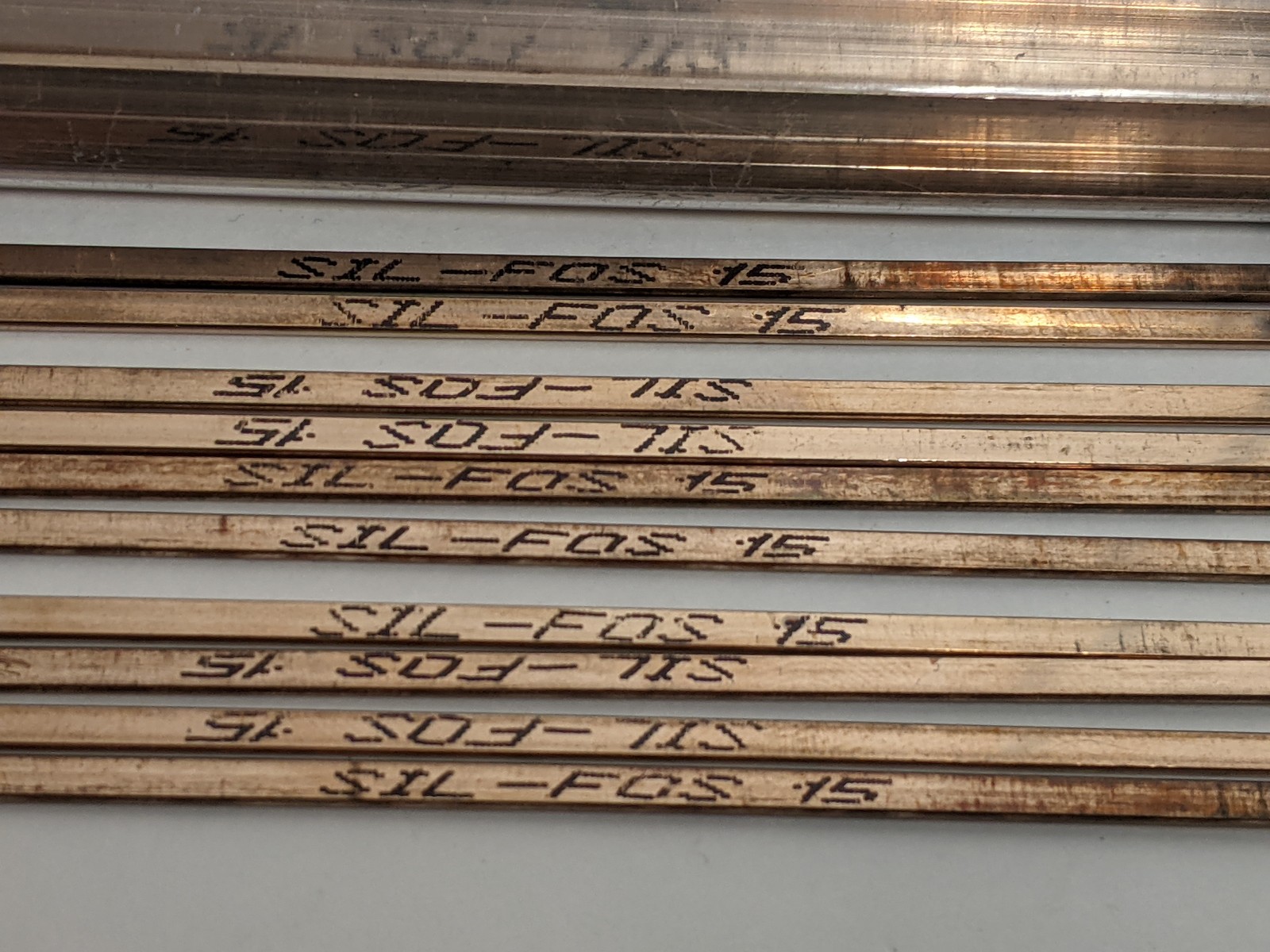 Lucas-Milhaupt SIL-FOS 15 Brazing Rods 15% Silver BCuP-5 Lot of 10