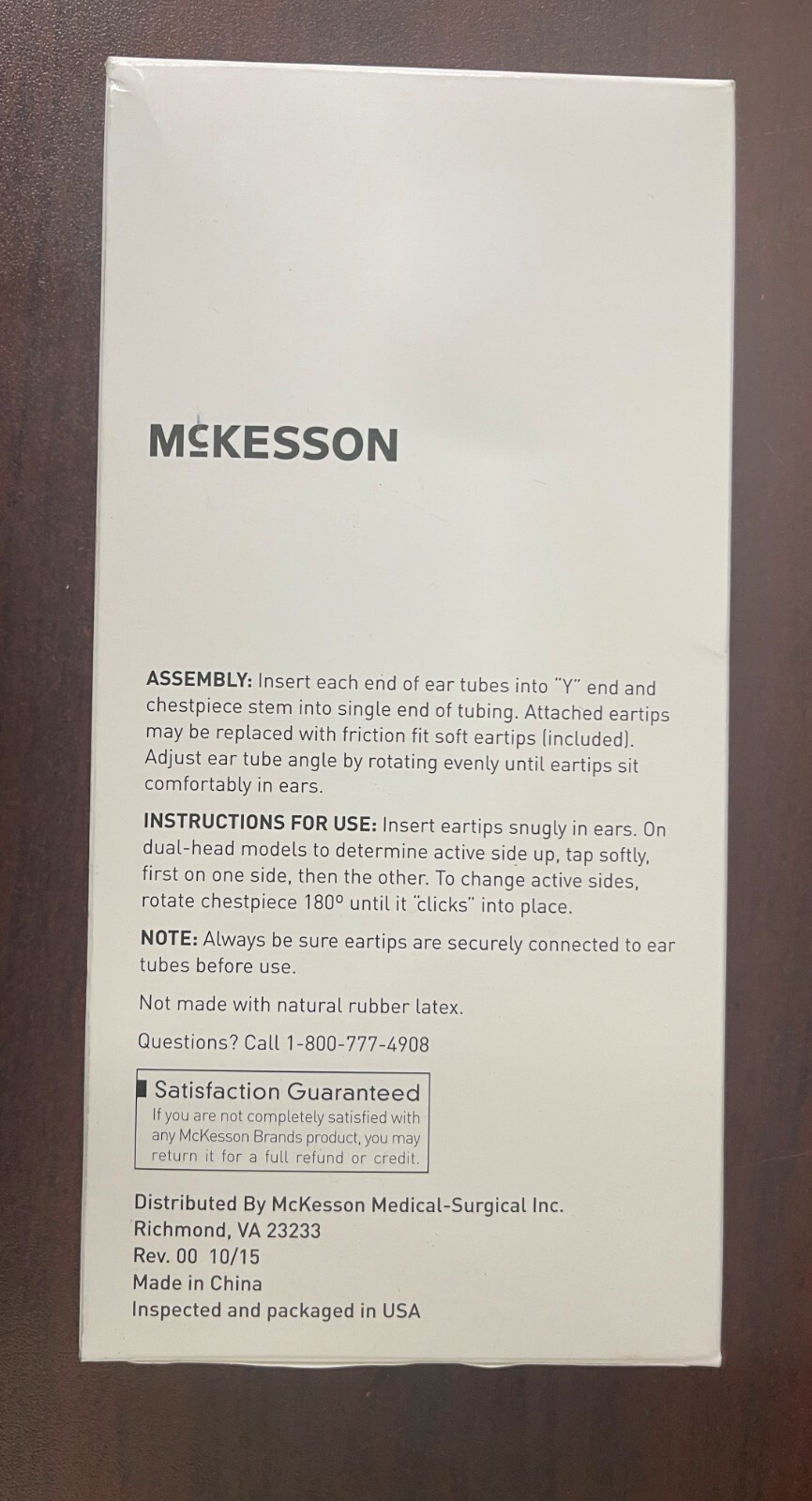 Mckesson Stethoscope Dual-Head Scope, Size 32.25 Adult, Black, Part # 01-670BKGM