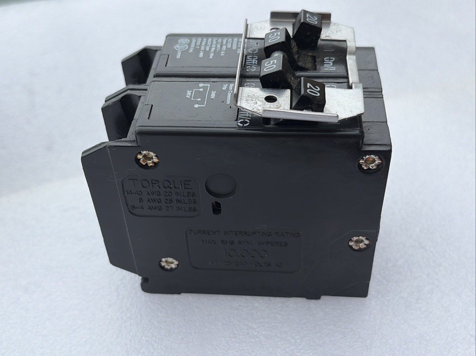 Eaton (Bryant) BQ220-250 BD220250 4-Pole (2P 50A & 2P 20A) BARD Quad Breaker