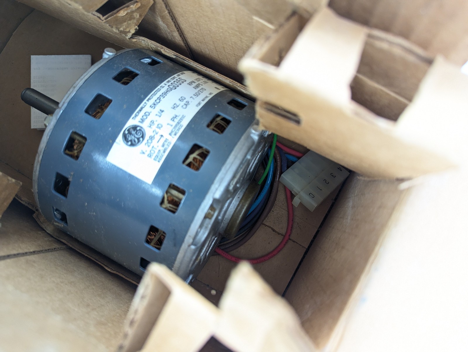 NIB GE 5KCP39HG G035S Motor 1/4 HP 60HZ 1075/3 RPM HC 39SB 231