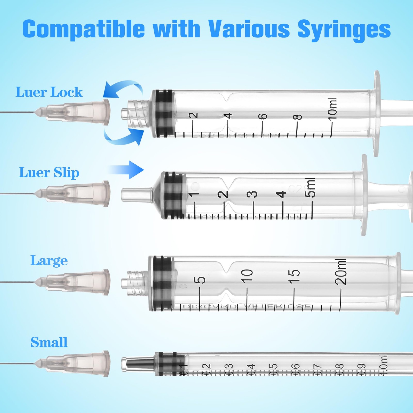 27G 1/2in Dispensing Needles, Disposable Sterile Package of 100 27G-0.5in