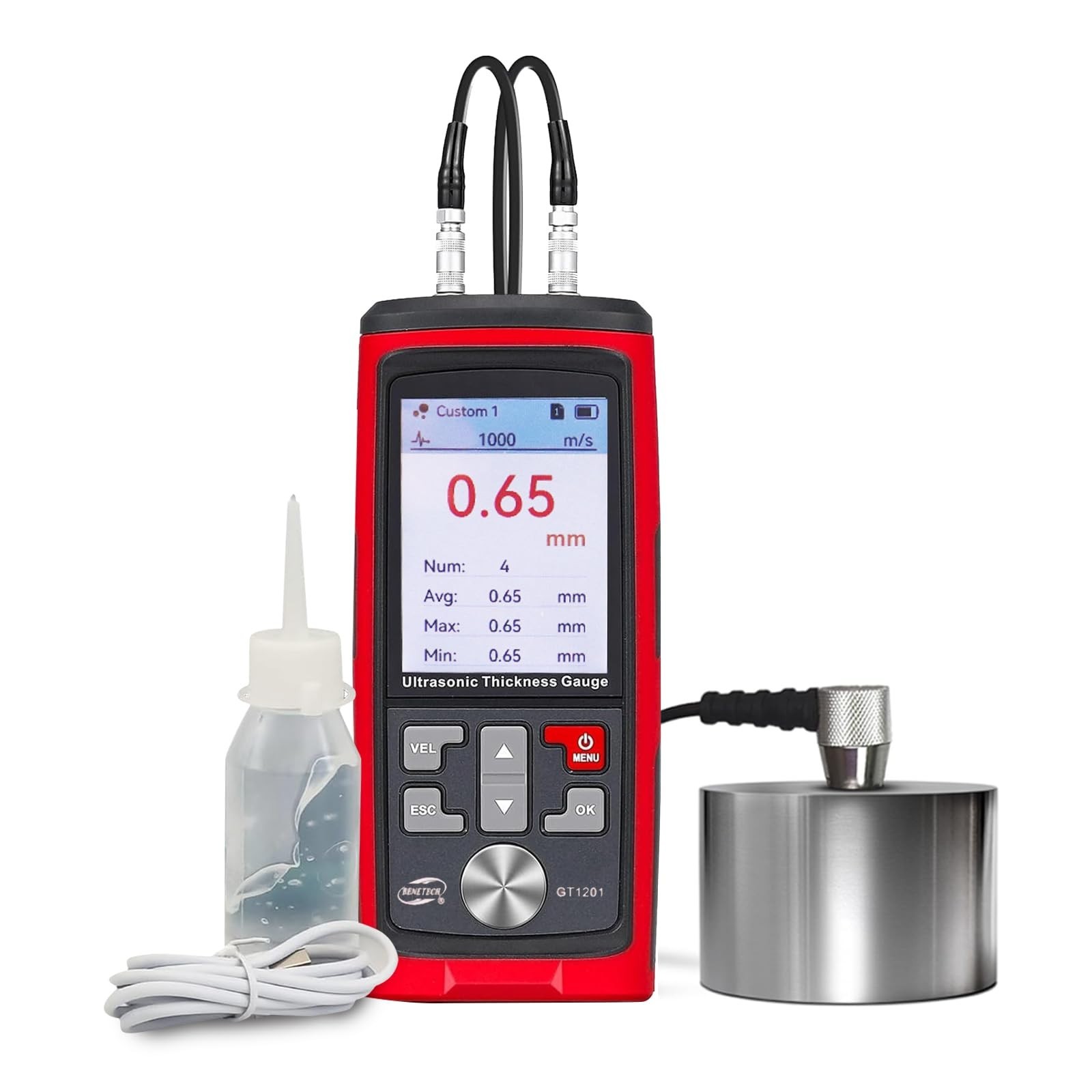 Ultrasonic Thickness Gauge Tool for Metal, Plastic, Glass & PVC – 1MM to 300MM R