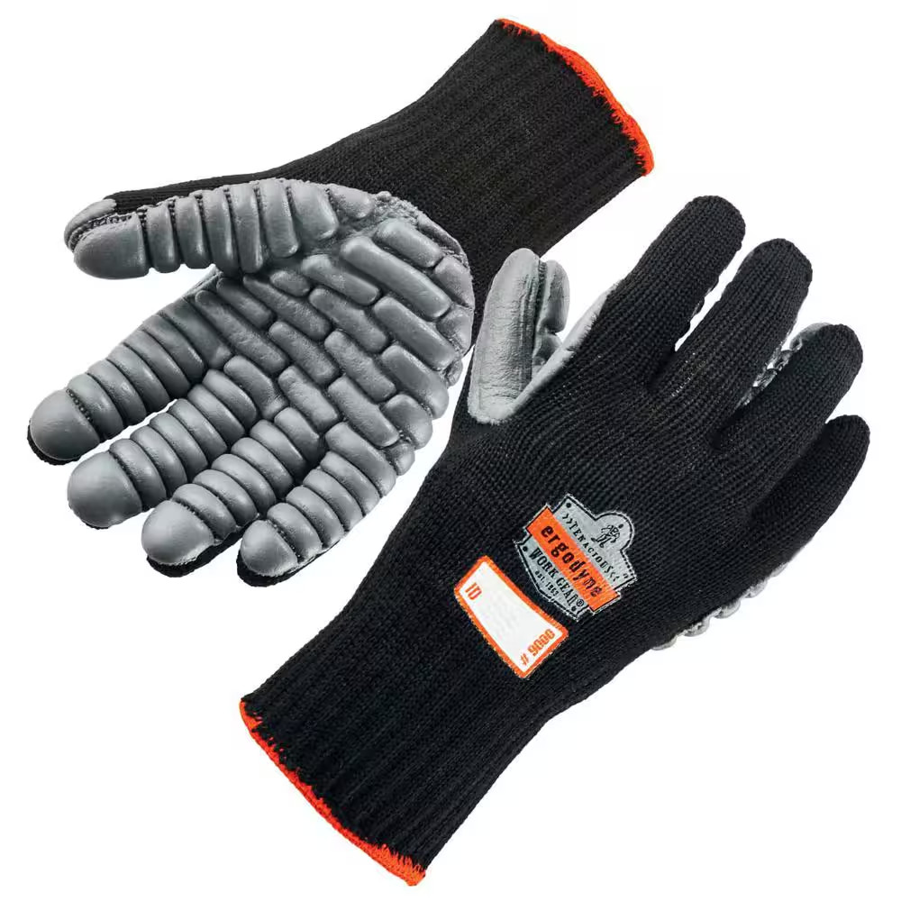 Proflex 9000 Large Black Certified Lightweight Anti-Vibration Gloves