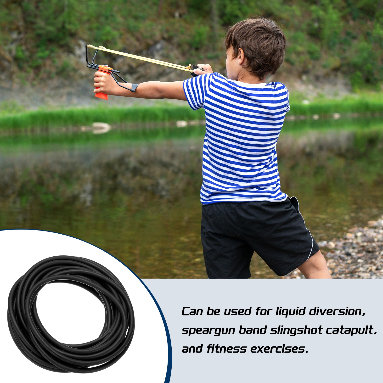 13 Ft(4M) Latex Rubber Tubing 1/8″(3mm)ID 1/4″(6mm)OD, Black
