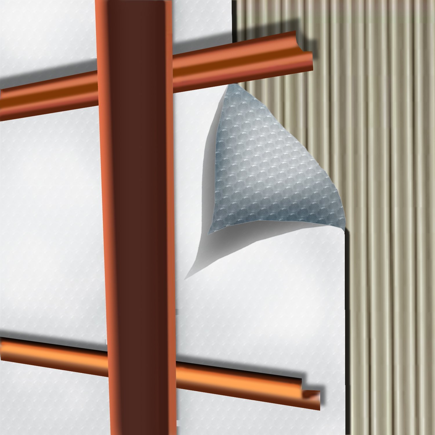 5FT X 100FT White Reflective Foam Insulation Vapor Barrier Warehouse Building