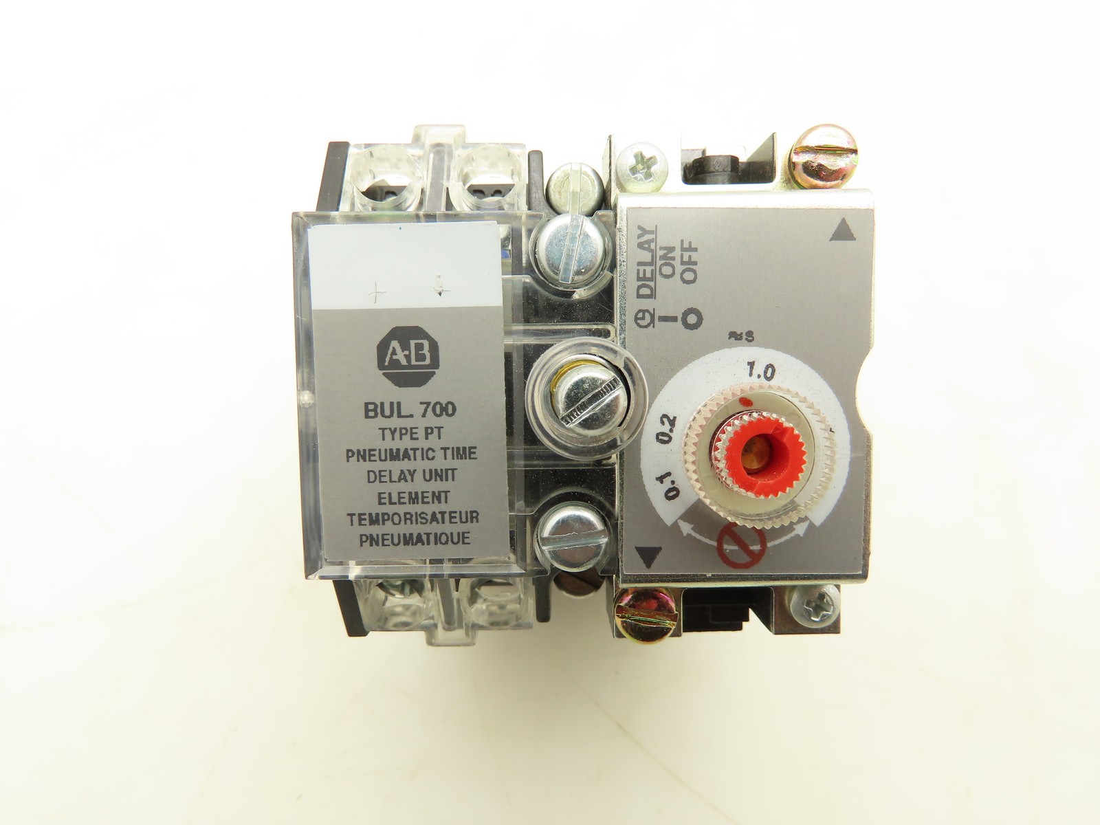 Allen Bradley 700-PT Pneumatic Time Delay Relay Unit 0.1 to 60.0 sec