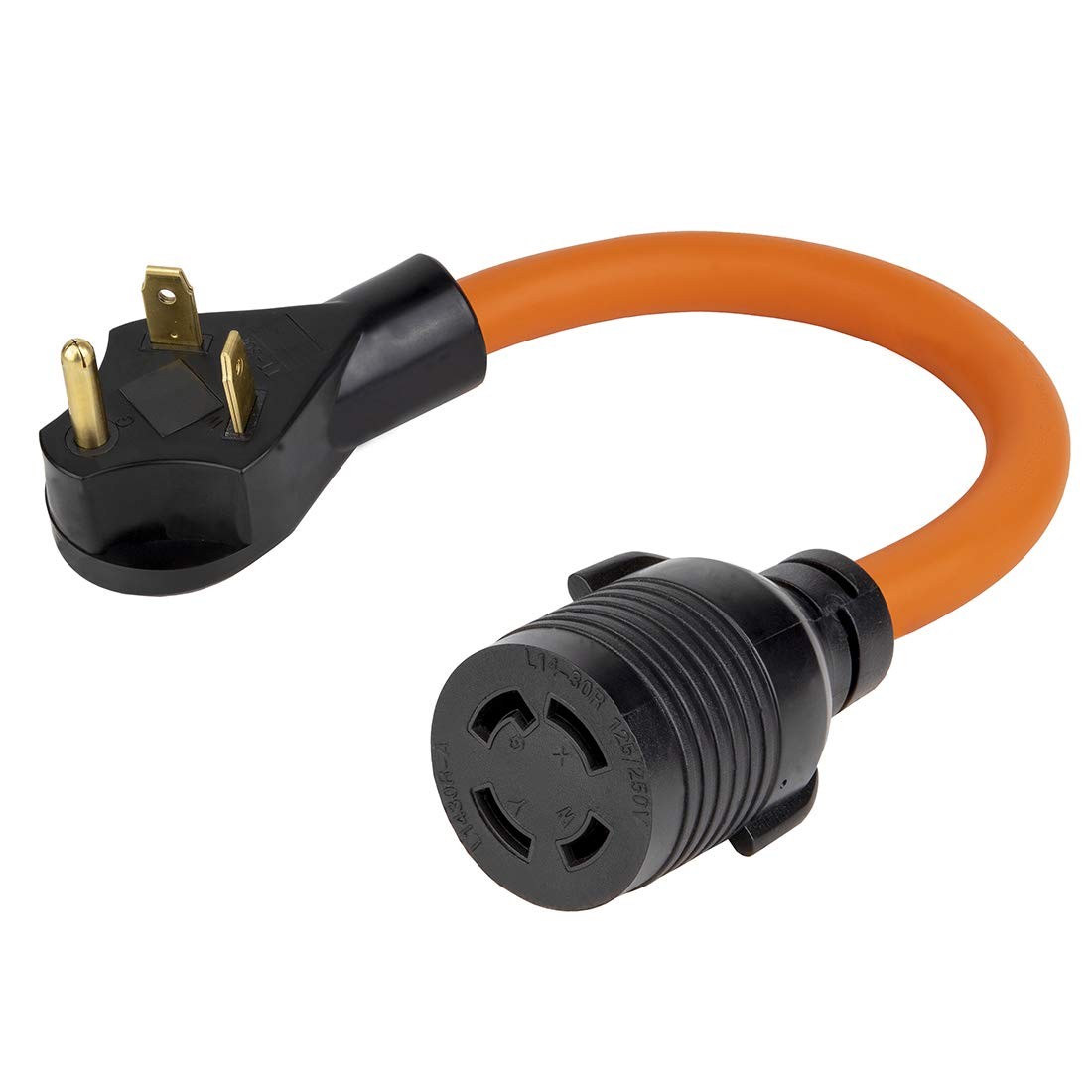 1.5FT Nema TT-30P to L14-30R Adapter, 30-Amp RV to L14-30R Generator Transfer…