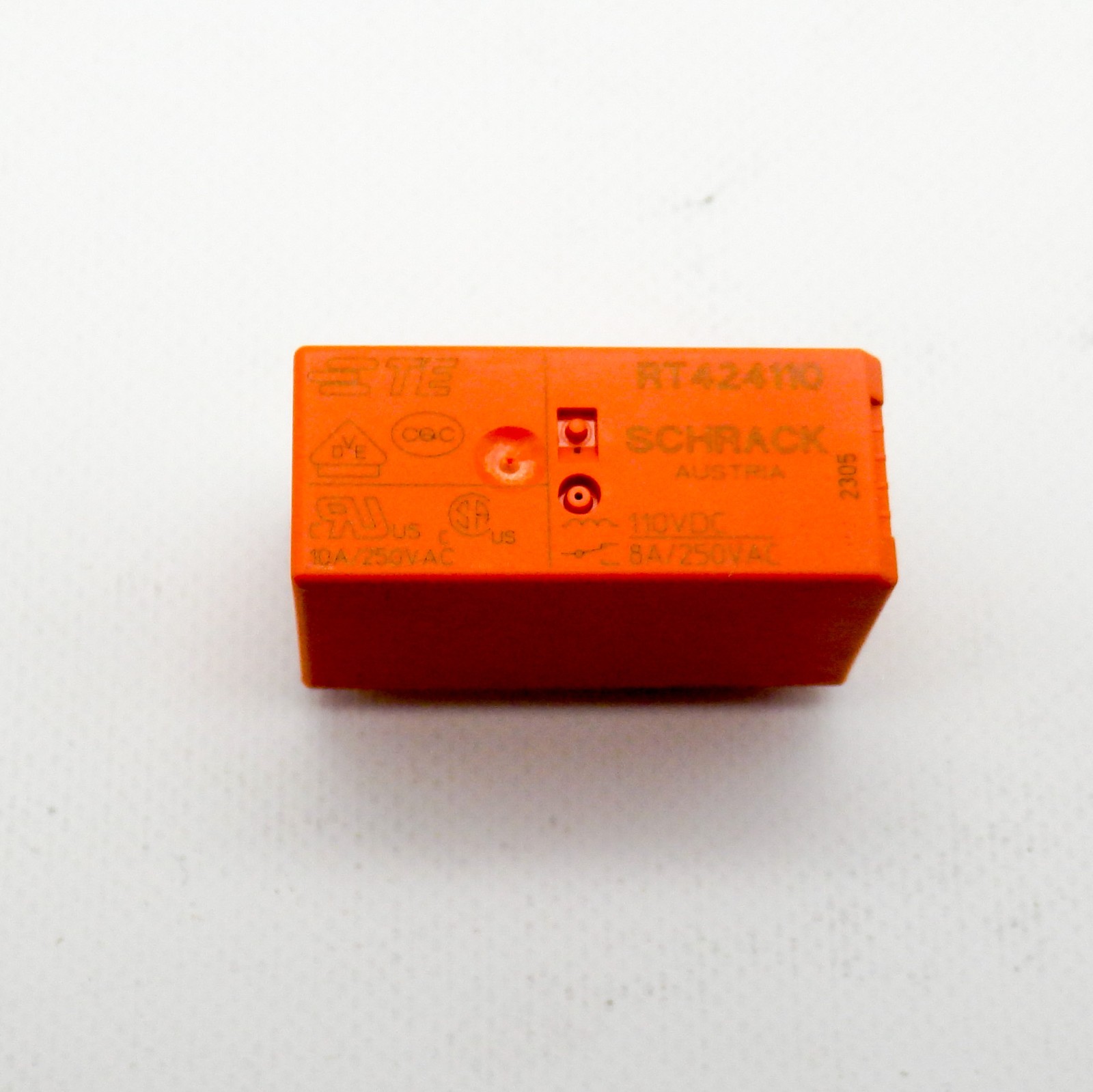 TE Connectivity RT424110 DPDT 8A 110VDC General Purpose Relay