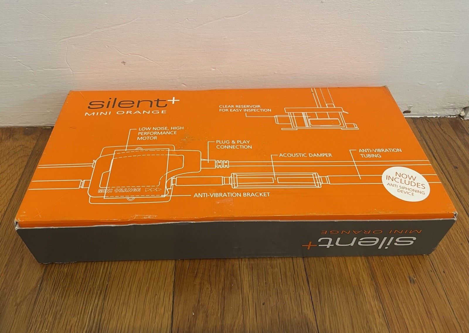 Aspen Pumps Silent+ Mini Orange Condensate Pump Kit, Variable Speed, 230V