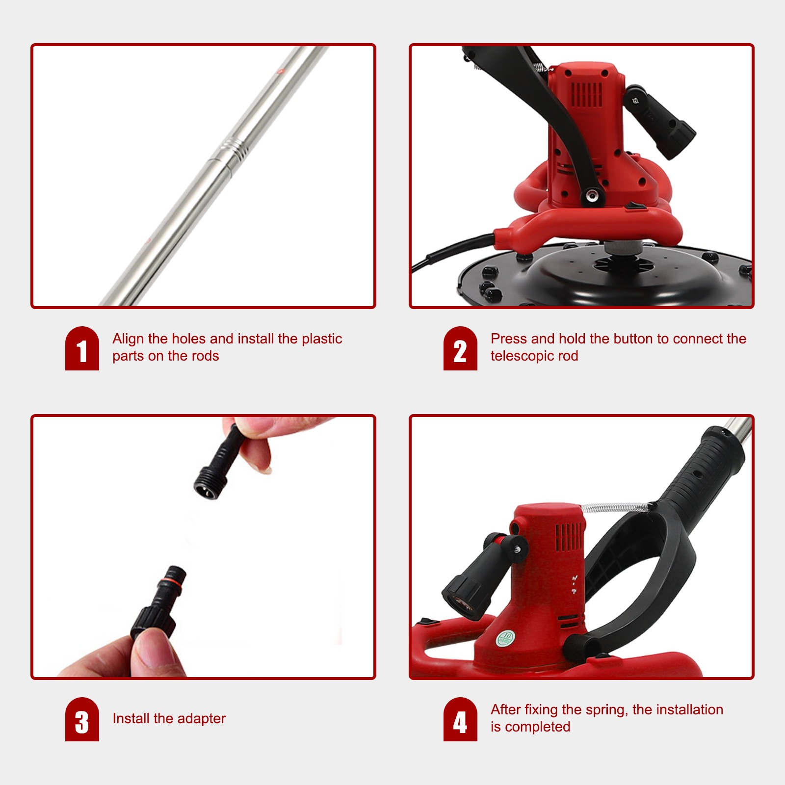 Concrete Polisher Grinder, 1680W 110V, 6 Speed 80-200 RPM, 14.96 Inch Disc