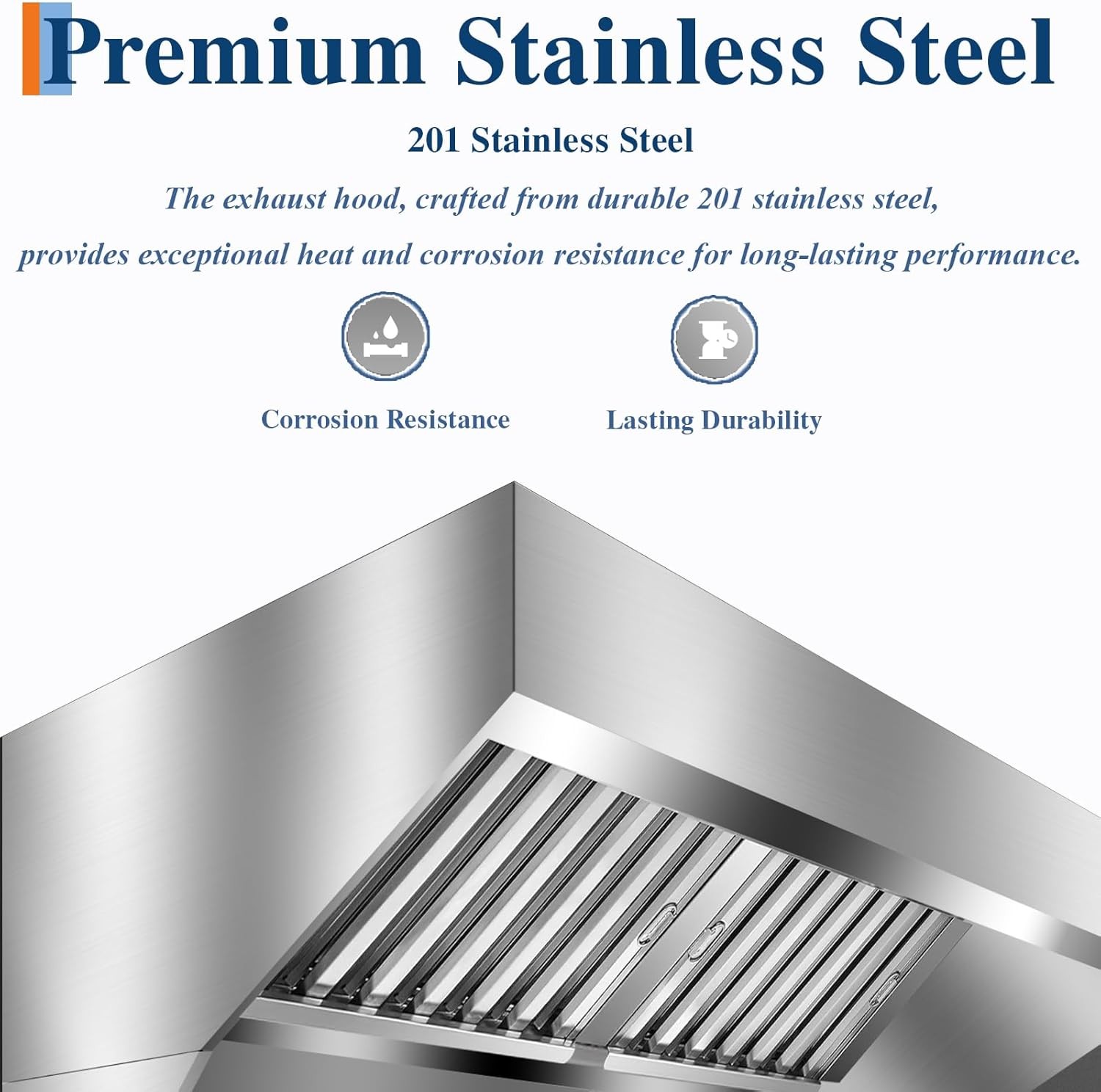 7FT Commercial Exhaust Hood Exhaust Food Truck Concession Trailer Hood
