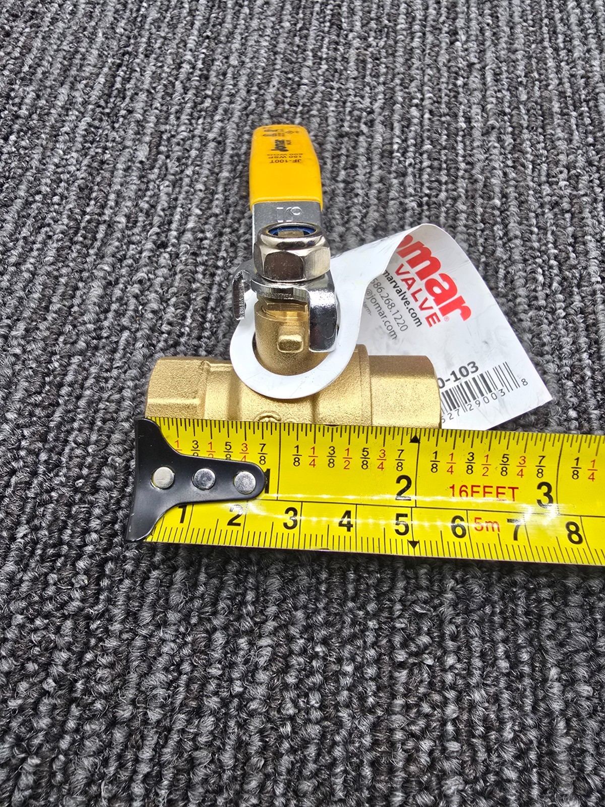 (QTY 2) Jomar Valve 100-103: 1/2″ Threaded Brass Full Port Ball Valve 600 WOG