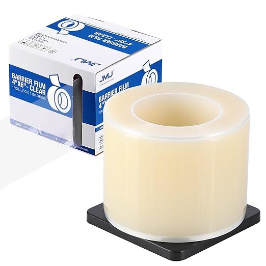 JMU Dental Barrier Film Sleeves Plastic Protect Tape 1200 Sheets/Roll 4X6″