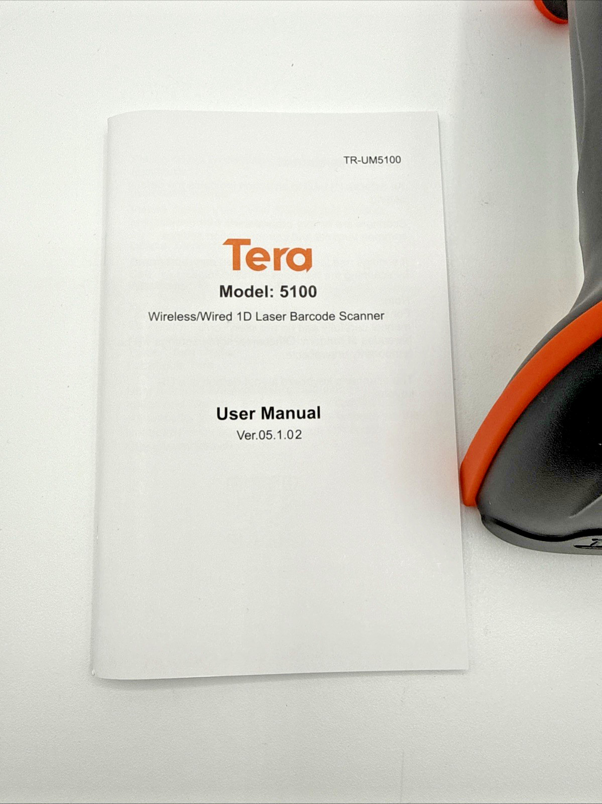 TERA 5100 Wireless 1D Laser Barcode Scanner 2.4GHz USB Receiver Orange