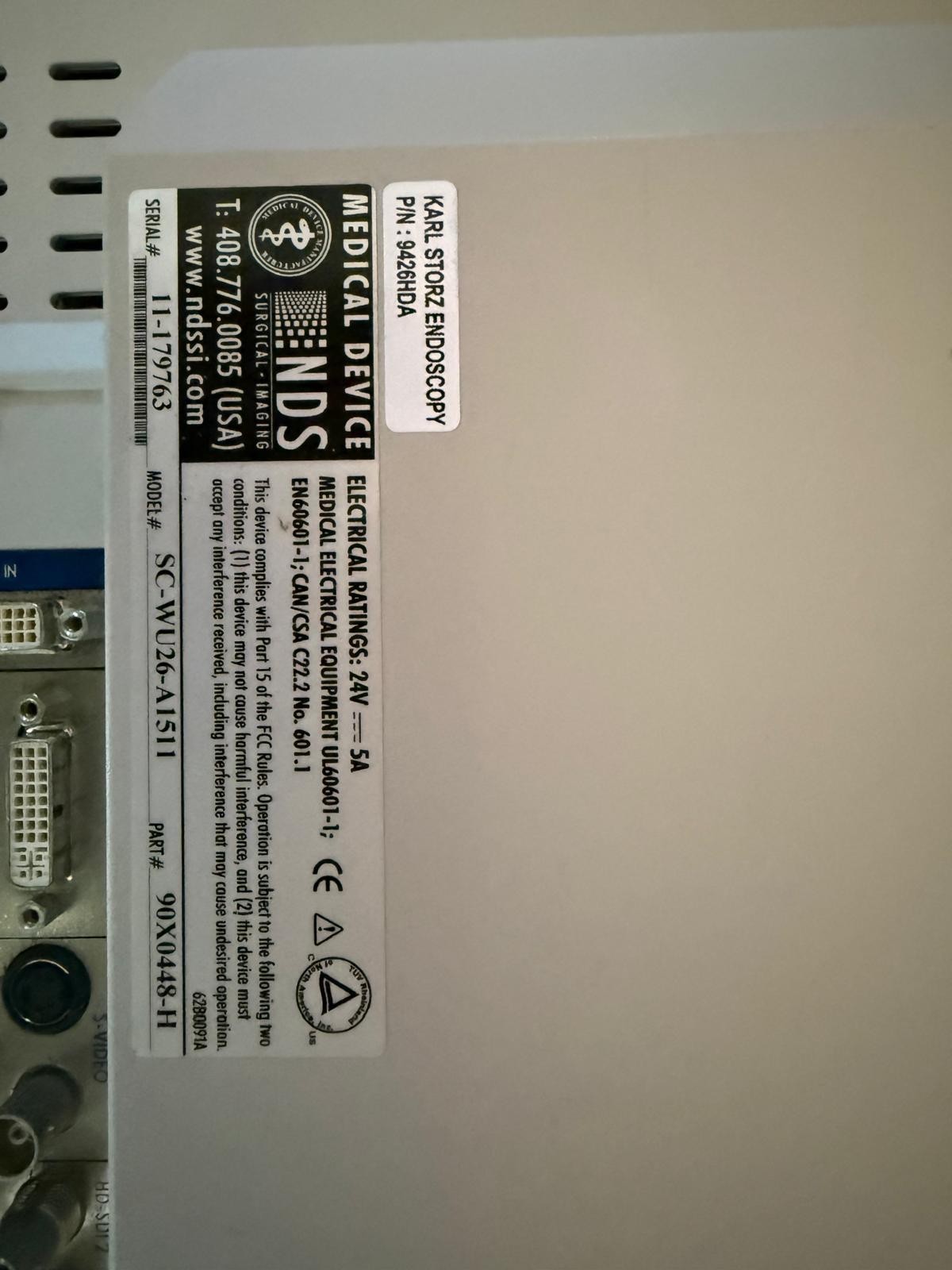 Karl Storz 26″ Wideview HD Monitor w/ Power Supply and Transmitter