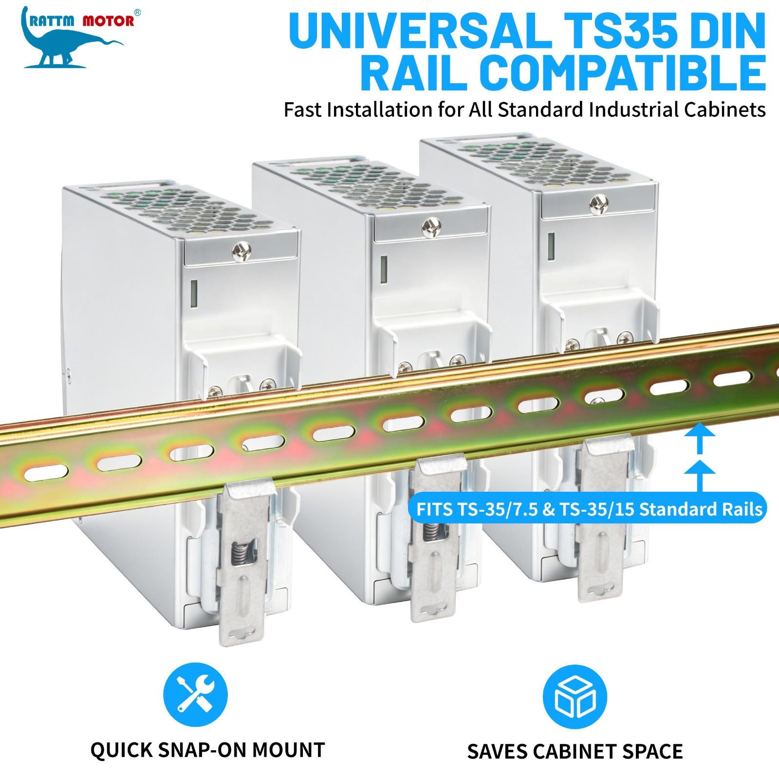 〖US〗NDR 120W 150W 240W 12V 24V 48V DC Industrial DIN Rail Switching Power Supply