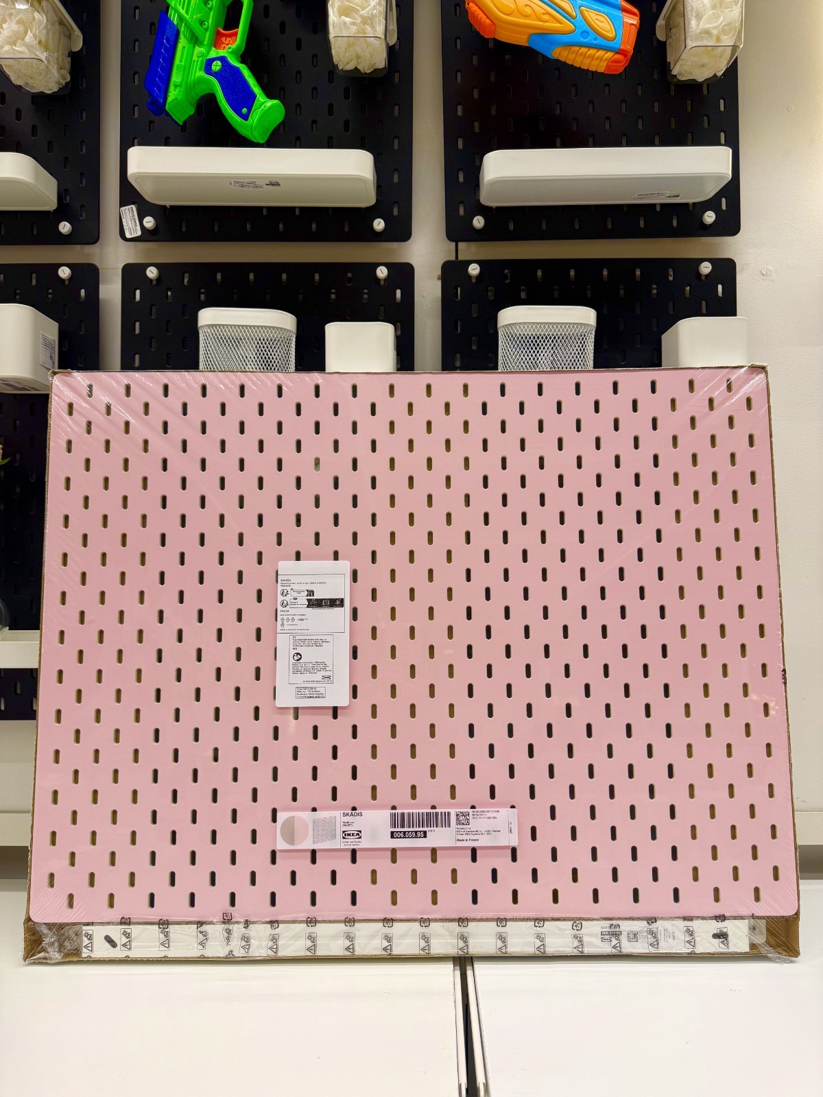 IKEA SKÅDIS Pegboard 30×22″ Beige Pink Wall Organizer Desk 006.059.95-NEW