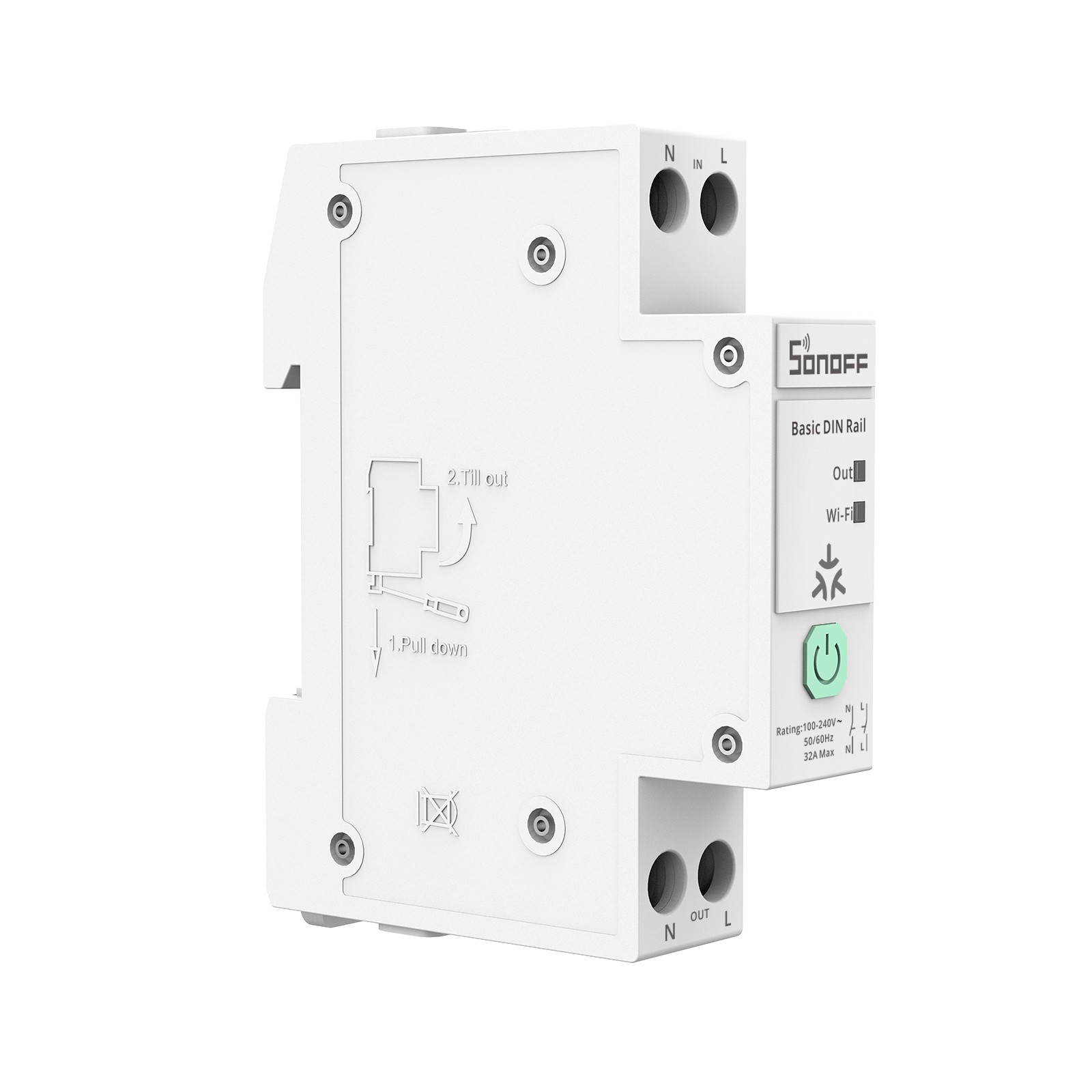 SONOFF Electric Meter 32A Smart Wi-Fi Switch Matter Over Din Rai Circuit Breaker