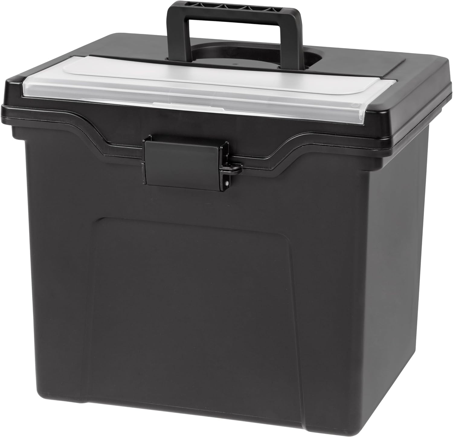 IRIS USA File Box with Lid File Organizer for Letter File W/Organizer-Lid, Plast