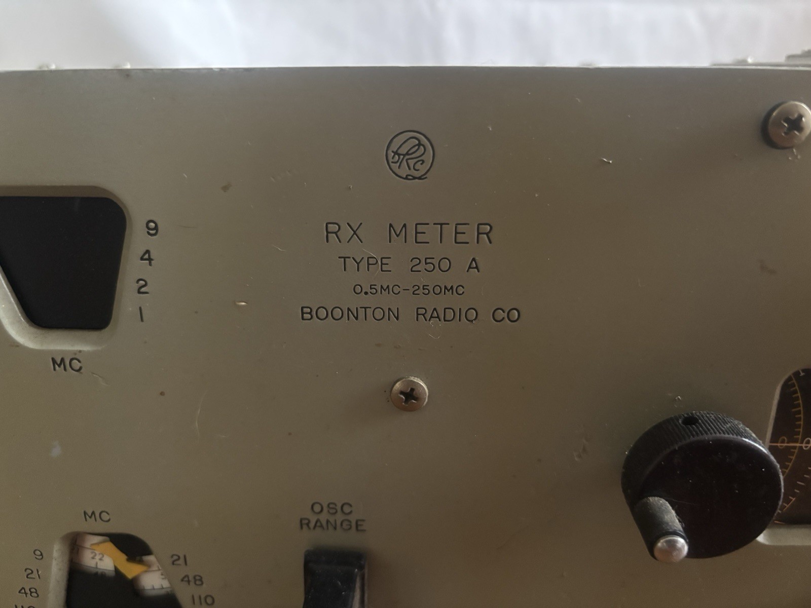 Boonton Radio 250-A RX meter 0.5MHz-250MHz