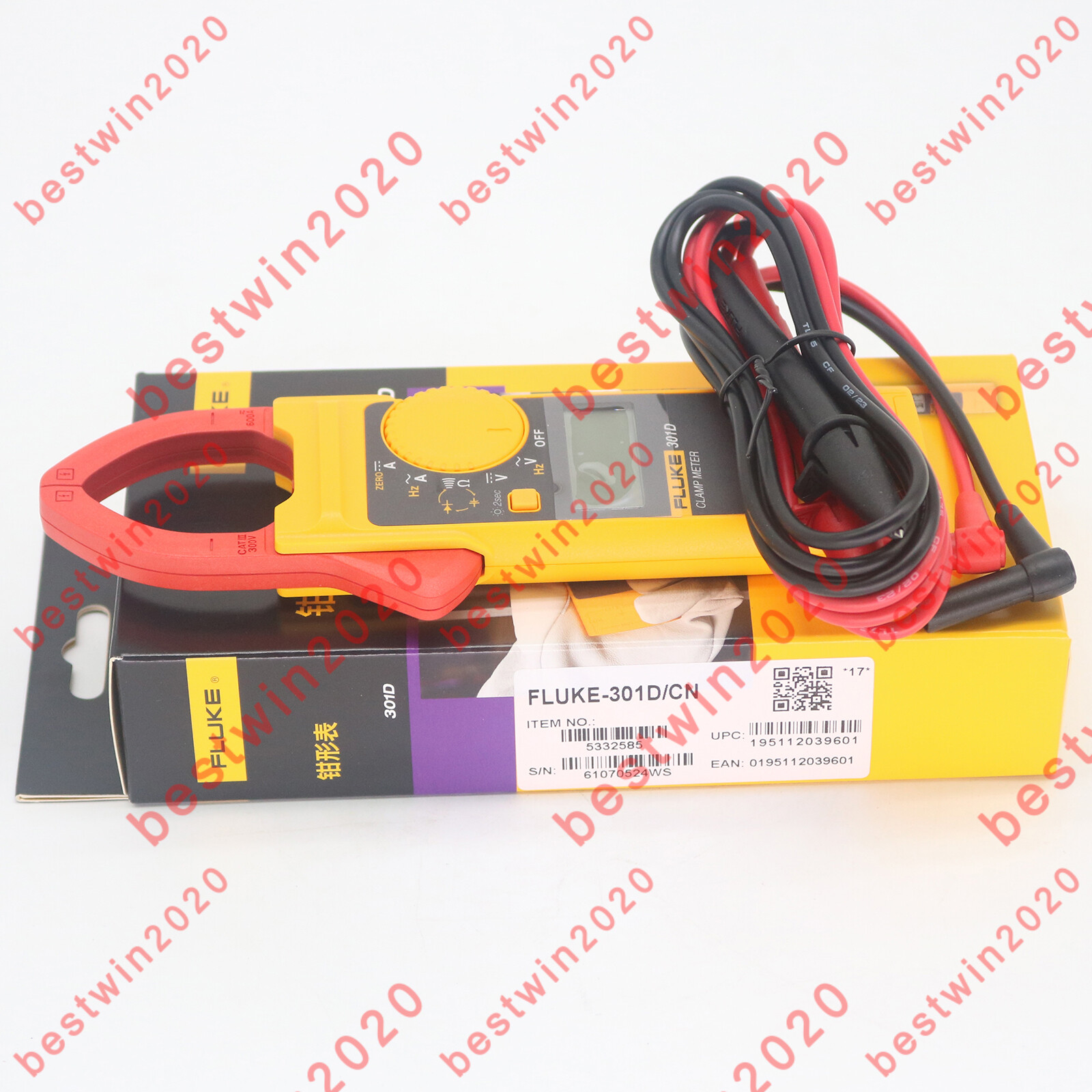 ONE New Fluke 301D DC Digital Clamp Meter Voltage Tester Multitester FREE SHIP