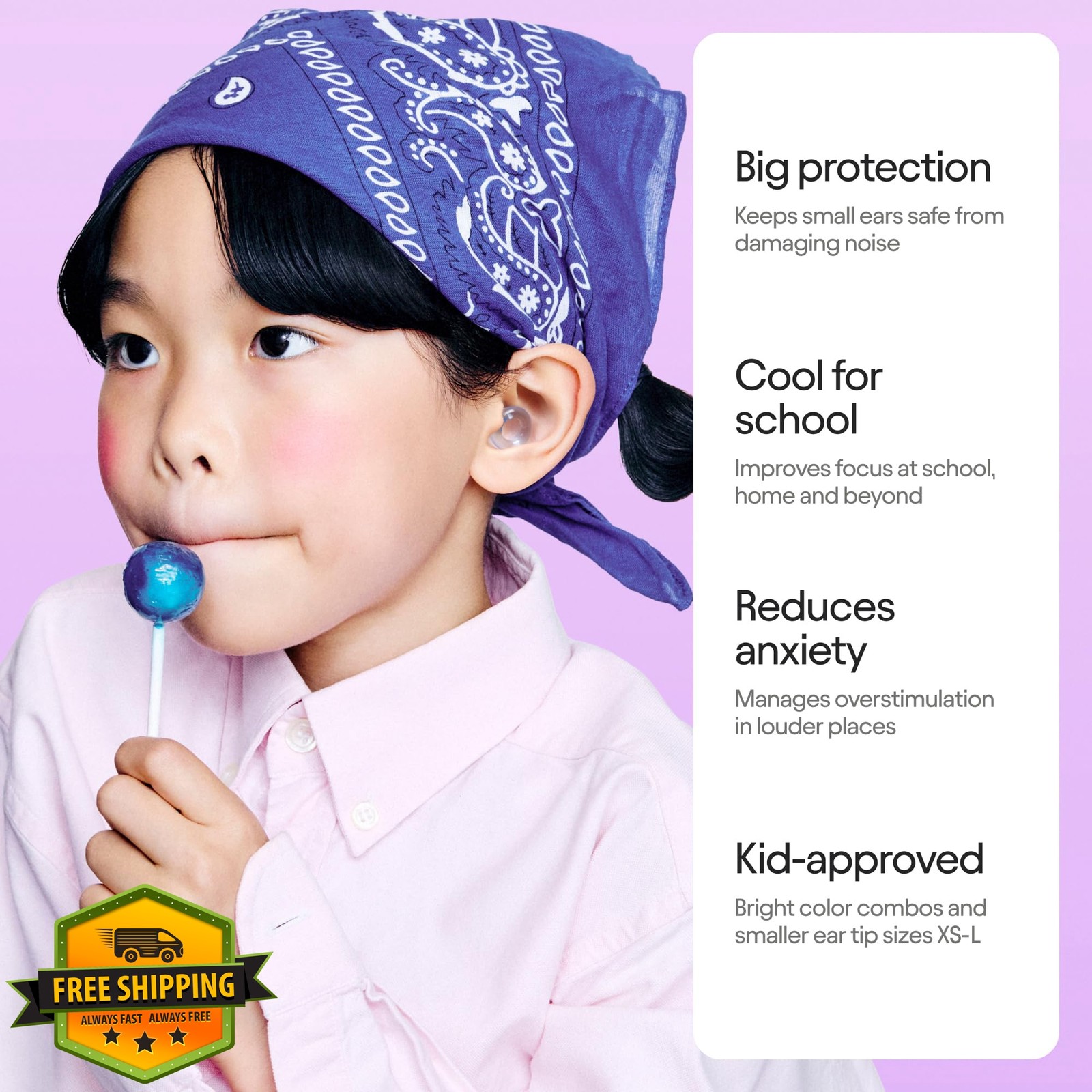 Loop Blue Engage Kids Ear Plugs 6-12yr