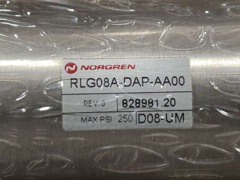 Norgren 1-1/8 x 7″ air cylinder RLG08A-DAP-AA01 single rod rear pivot mount