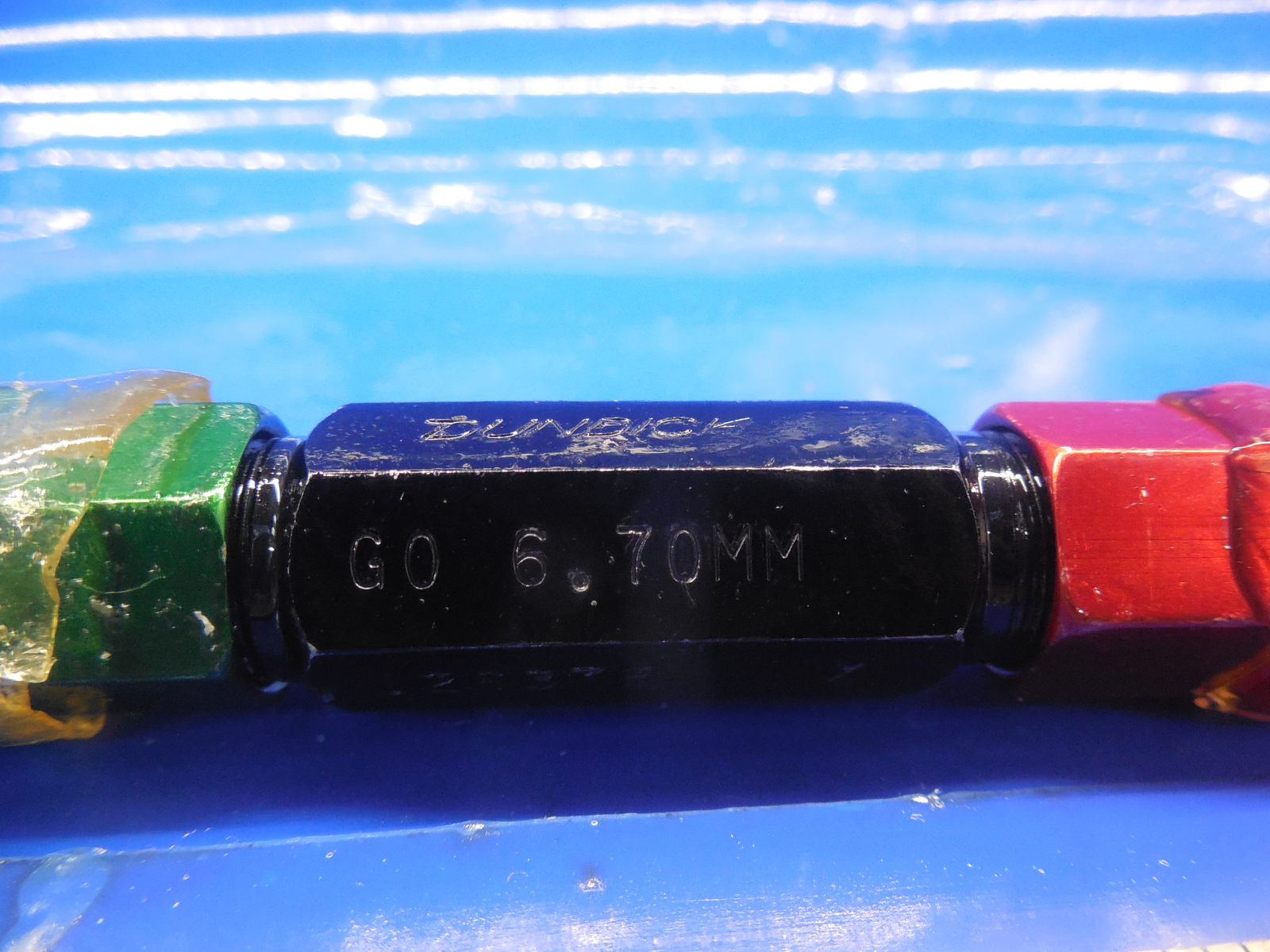 6.700 & 7.100 mm CLASS X SMOOTH PIN PLUG GAGE GO NO GO 7 7.0 MM .2500 +.0138