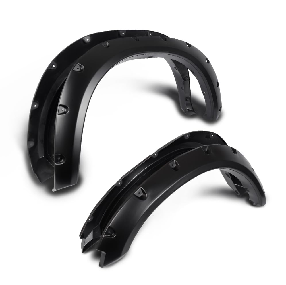 Riveted Black Fender Flares 4PCS Dodge Ram 1500 09-18 Classic 19-22 Excl R/T